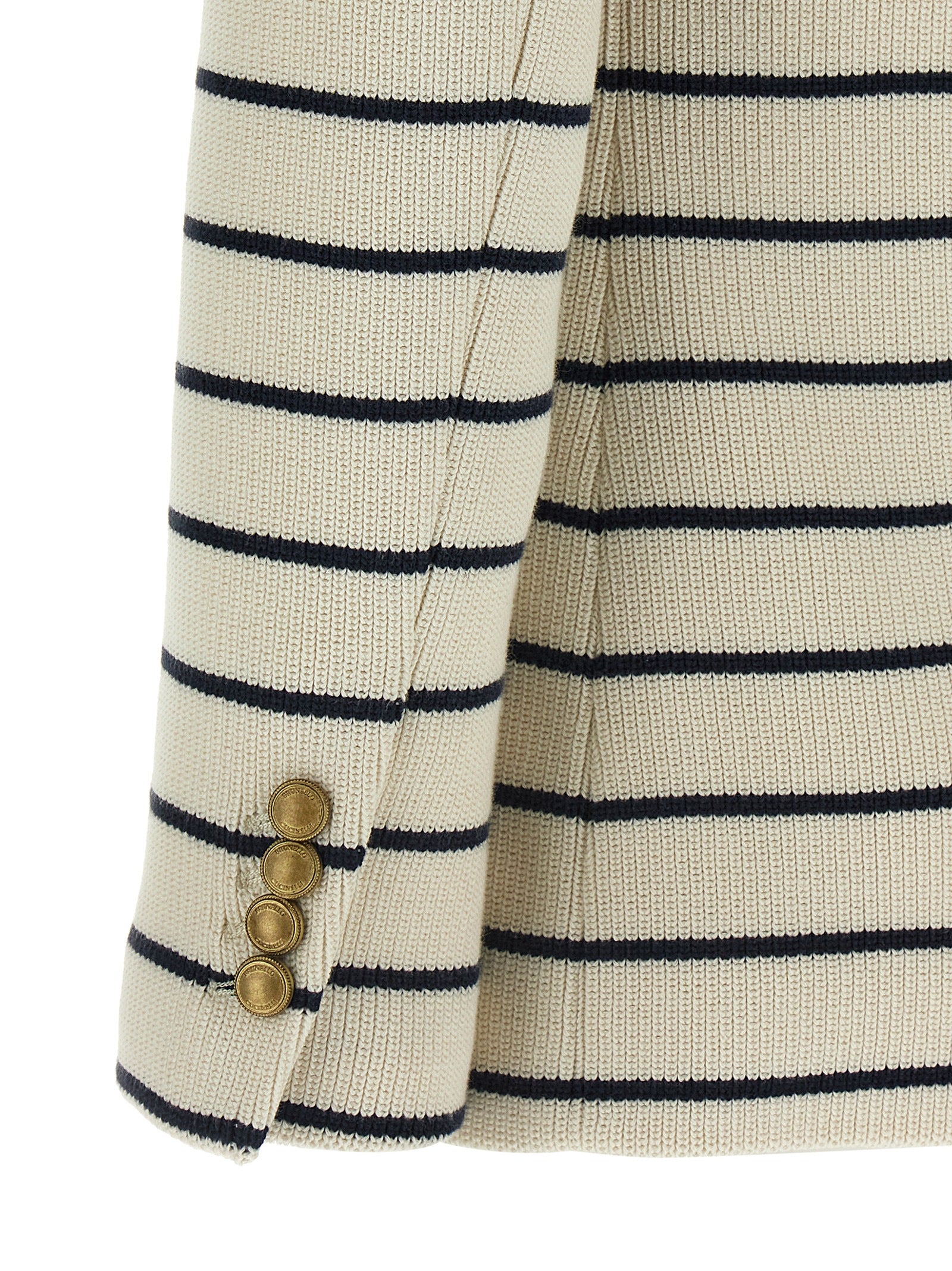 Brunello Cucinelli Blue Cotton Blazer Brunello Cucinelli