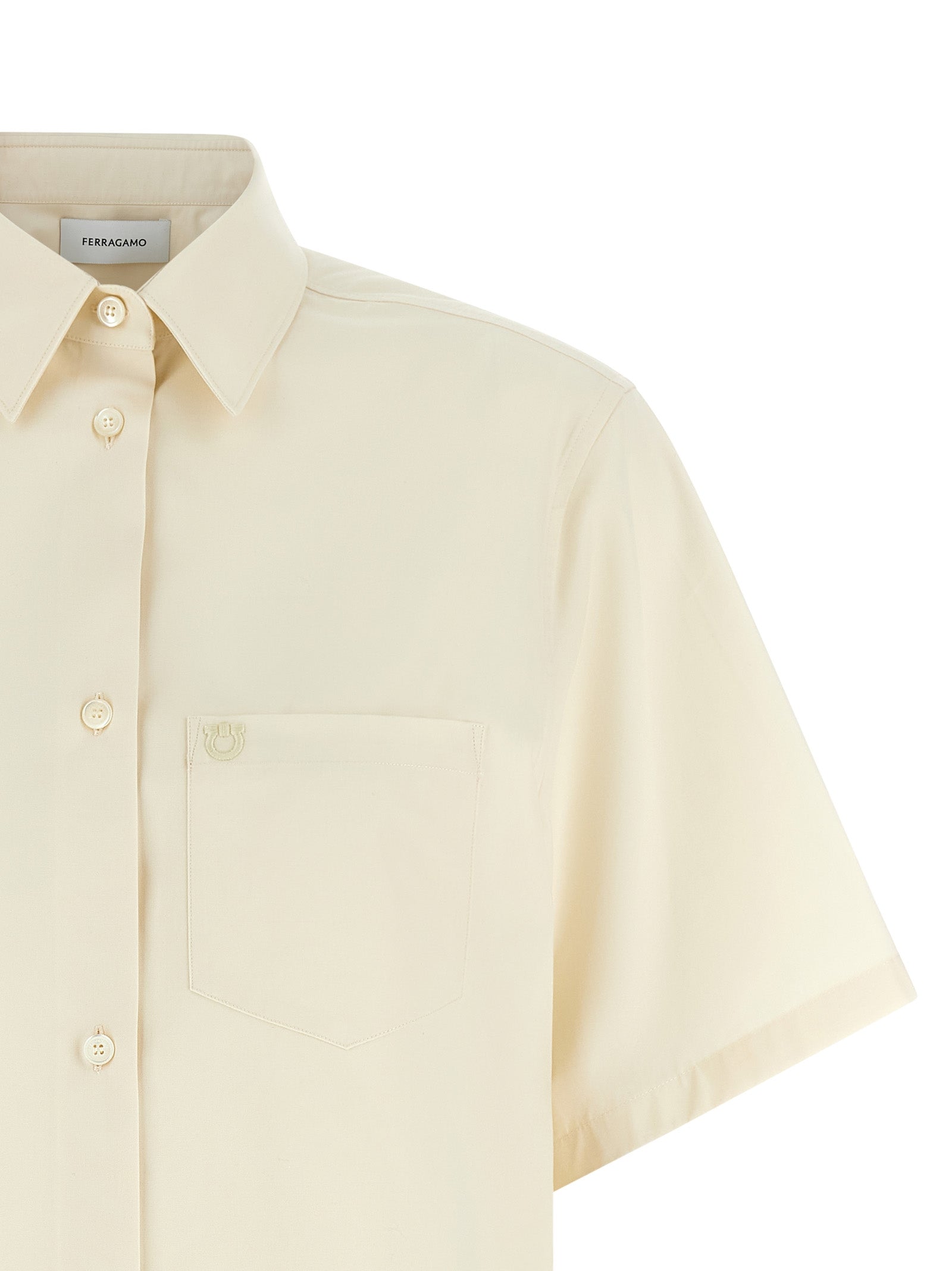 Ferragamo Beige Cotton Blouse Ferragamo