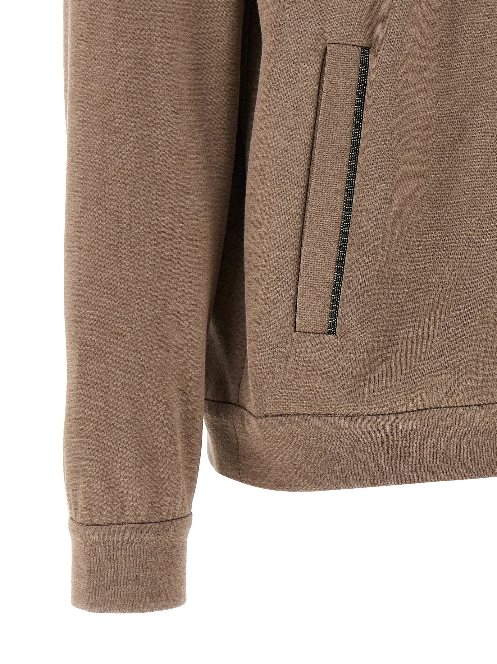 Brunello Cucinelli Brown Cotton Hoodie Brunello Cucinelli