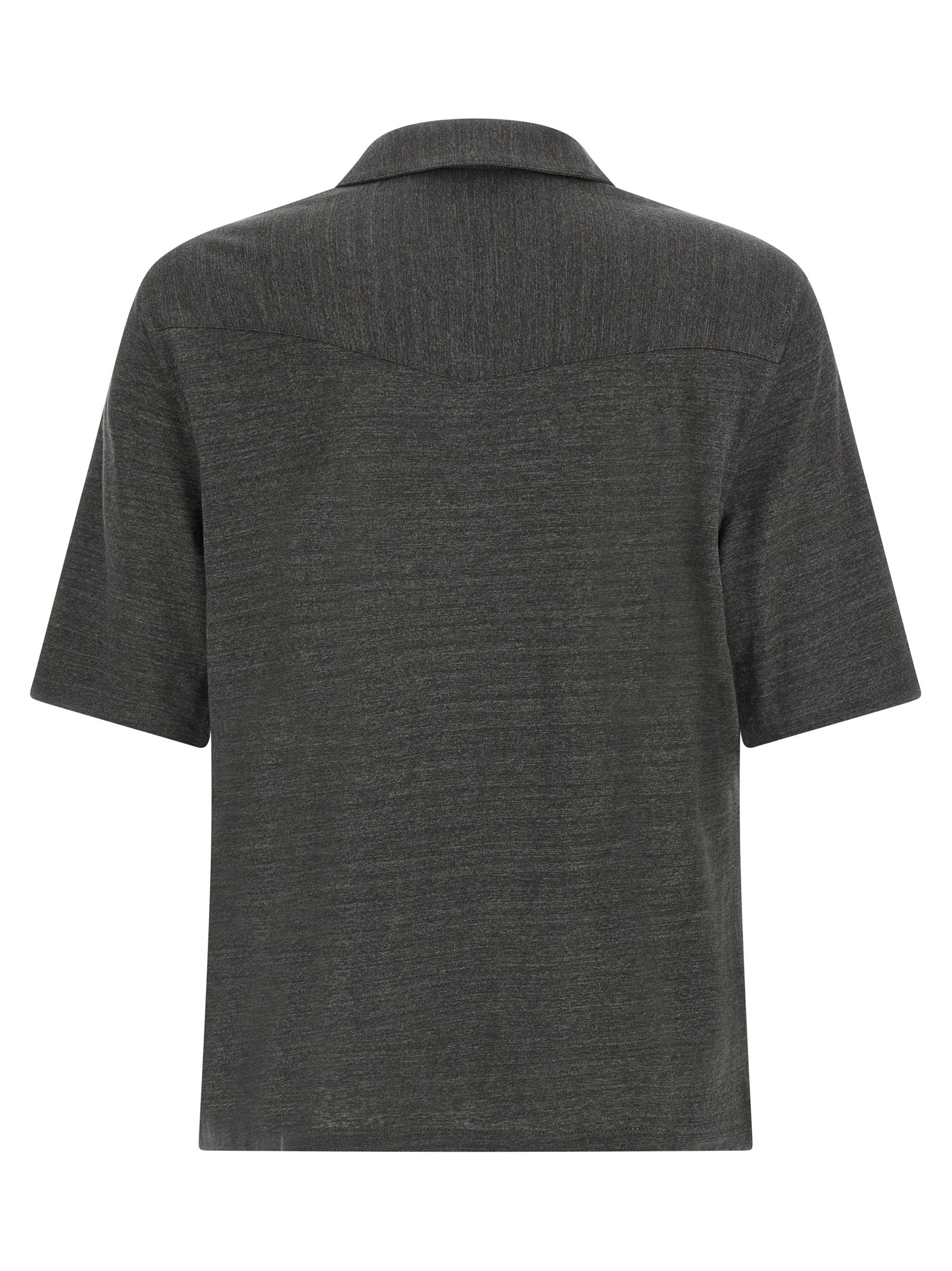 Brunello Cucinelli Gray Linen Blouse Brunello Cucinelli