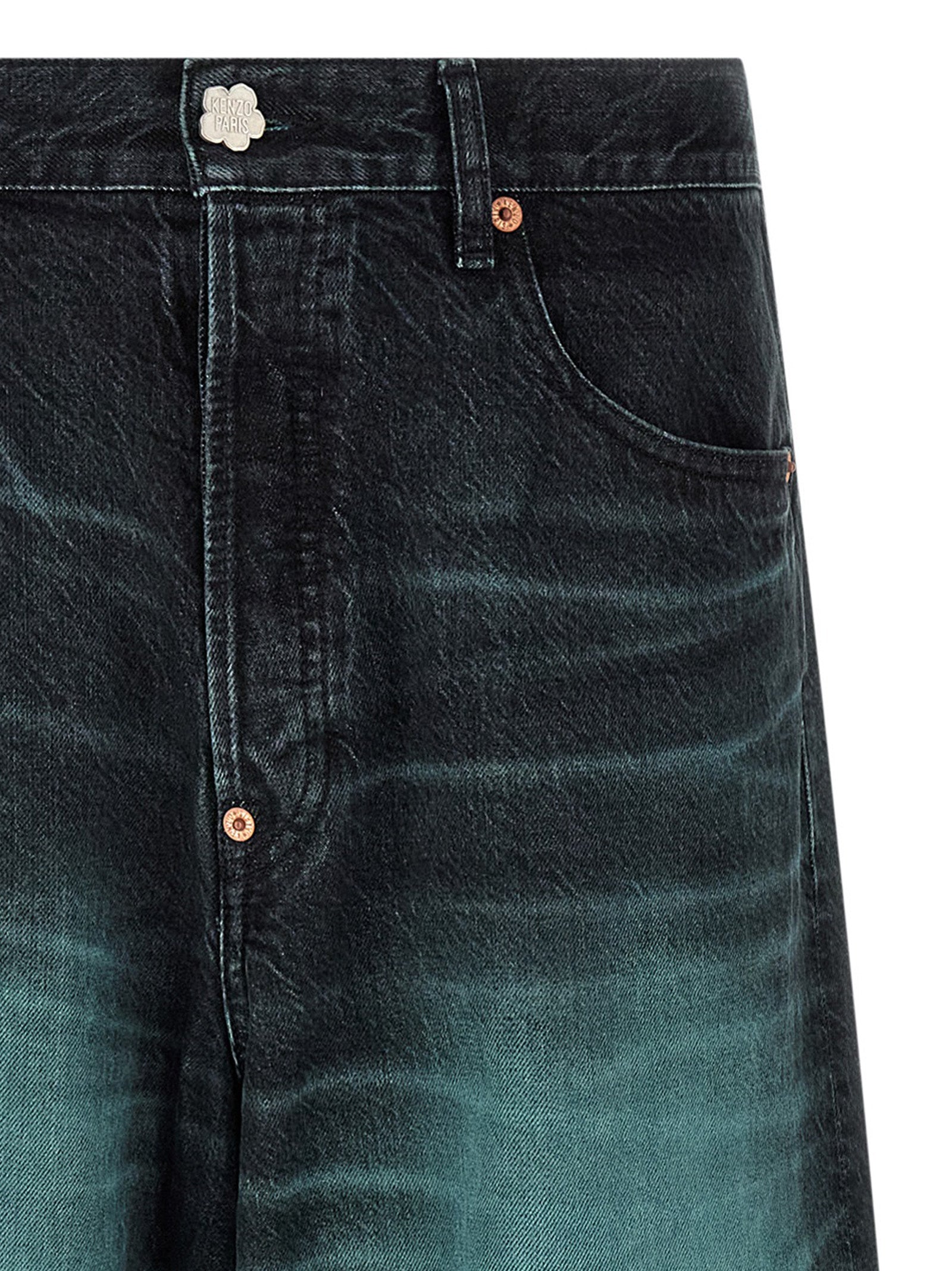 Kenzo Blue Cotton Jeans Denim Kenzo