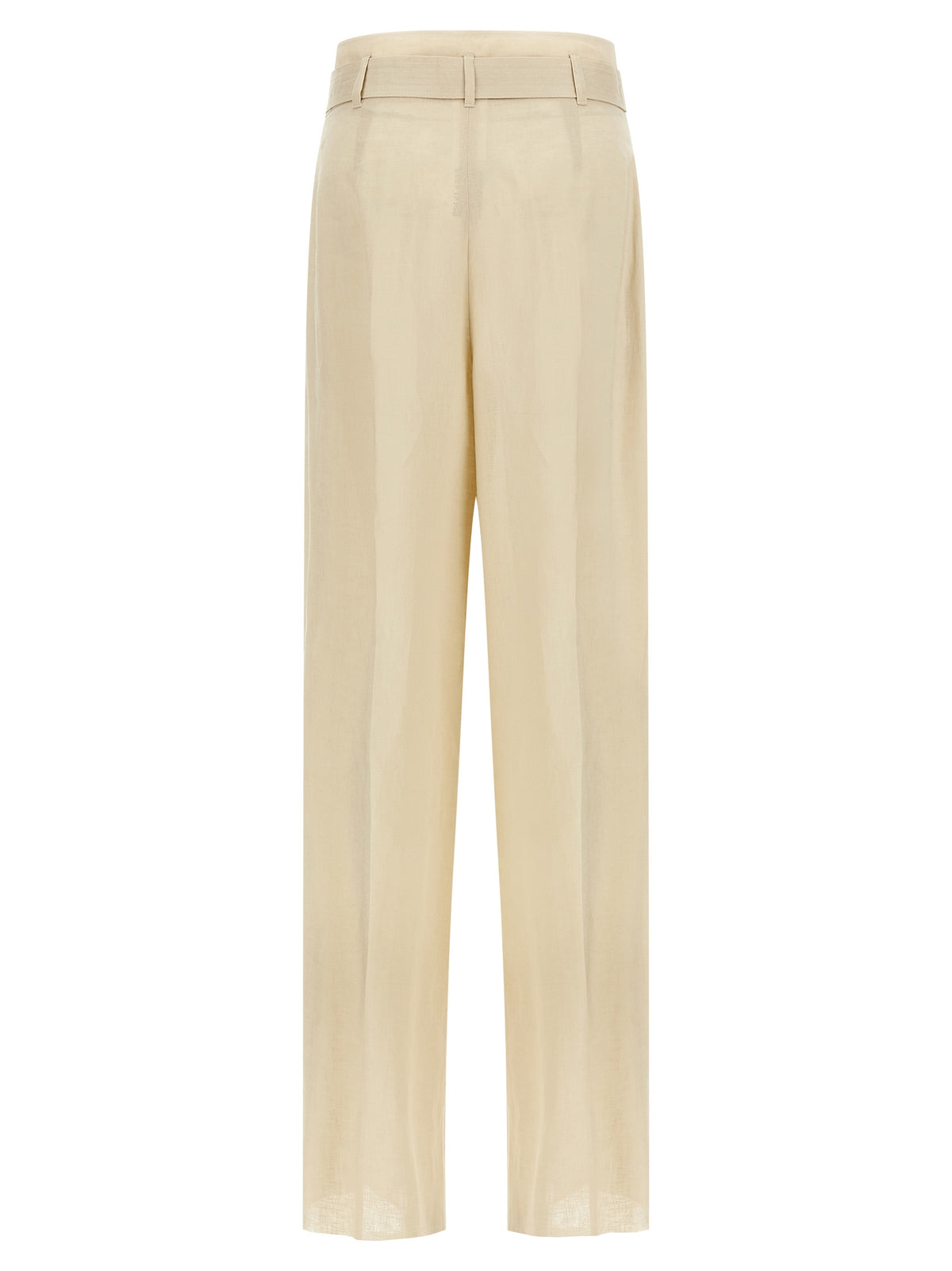 Max Mara Beige Linen Casual Pants