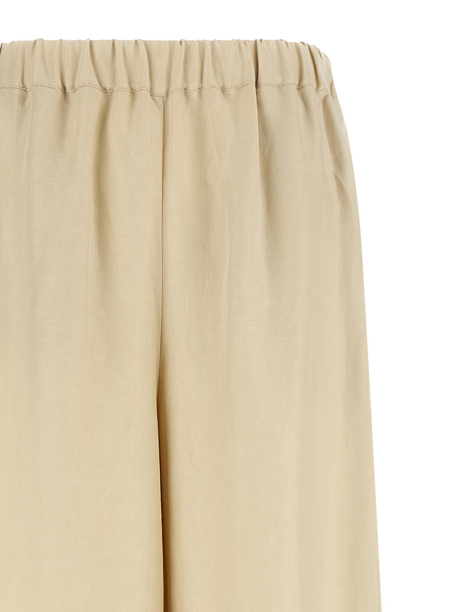 Max Mara Beige Linen Casual Pants Max Mara