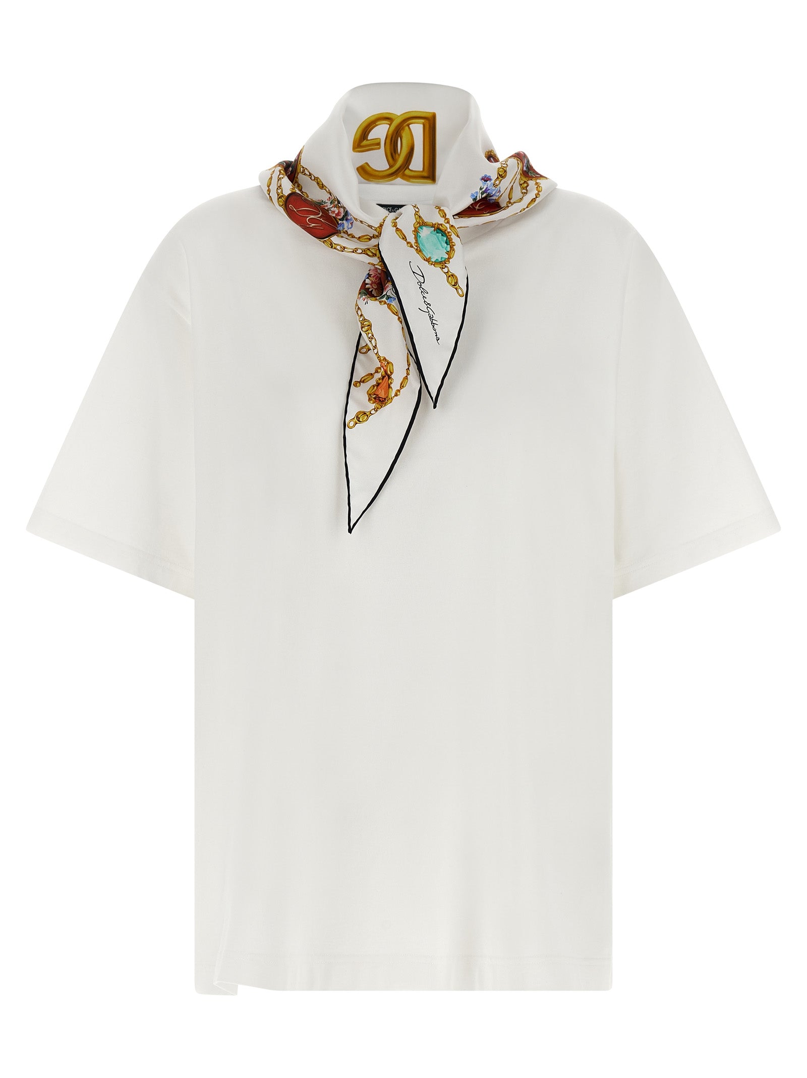 Dolce & Gabbana White Cotton T-Shirt Dolce & Gabbana