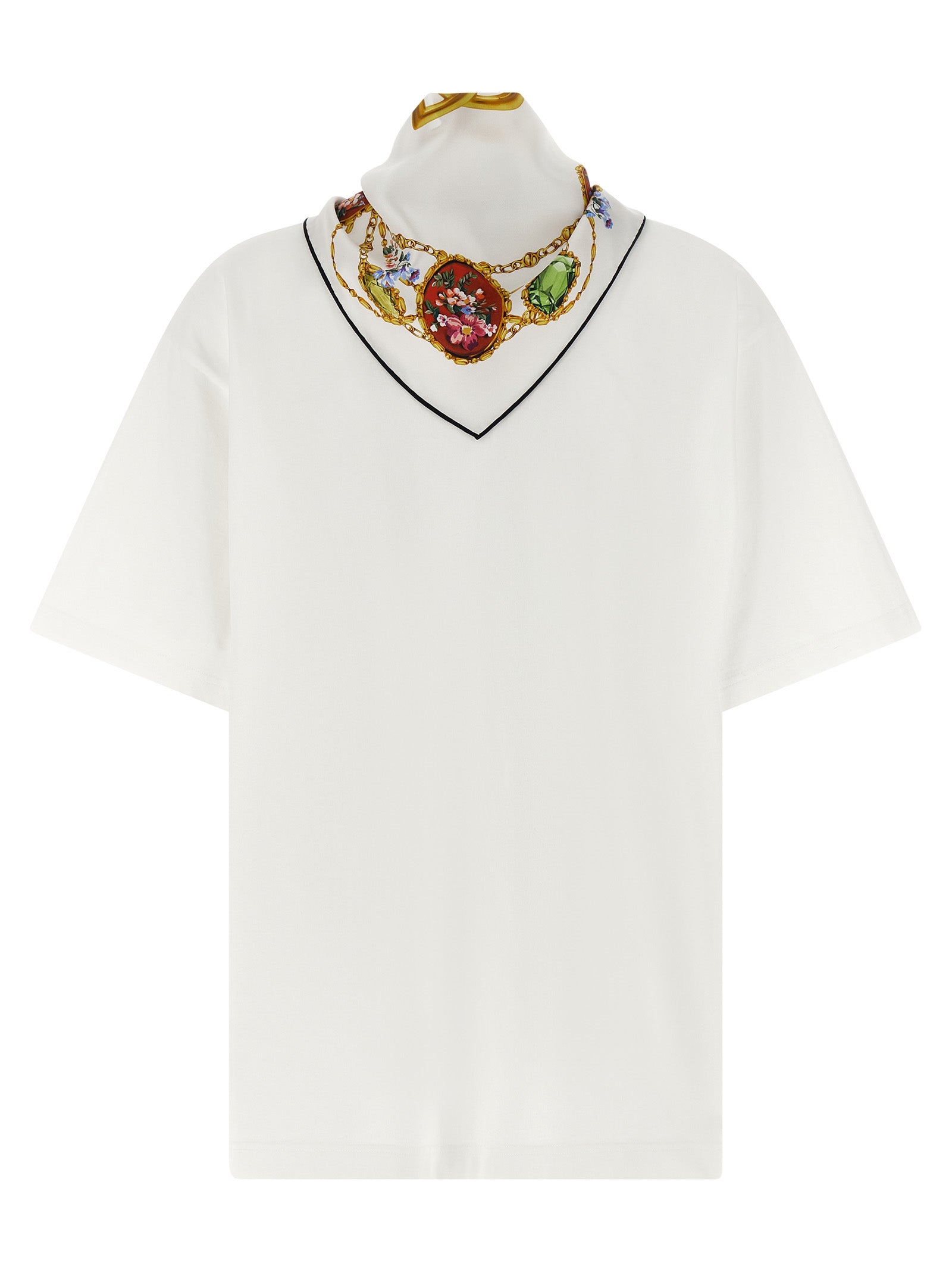 Dolce & Gabbana White Cotton T-Shirt Dolce & Gabbana