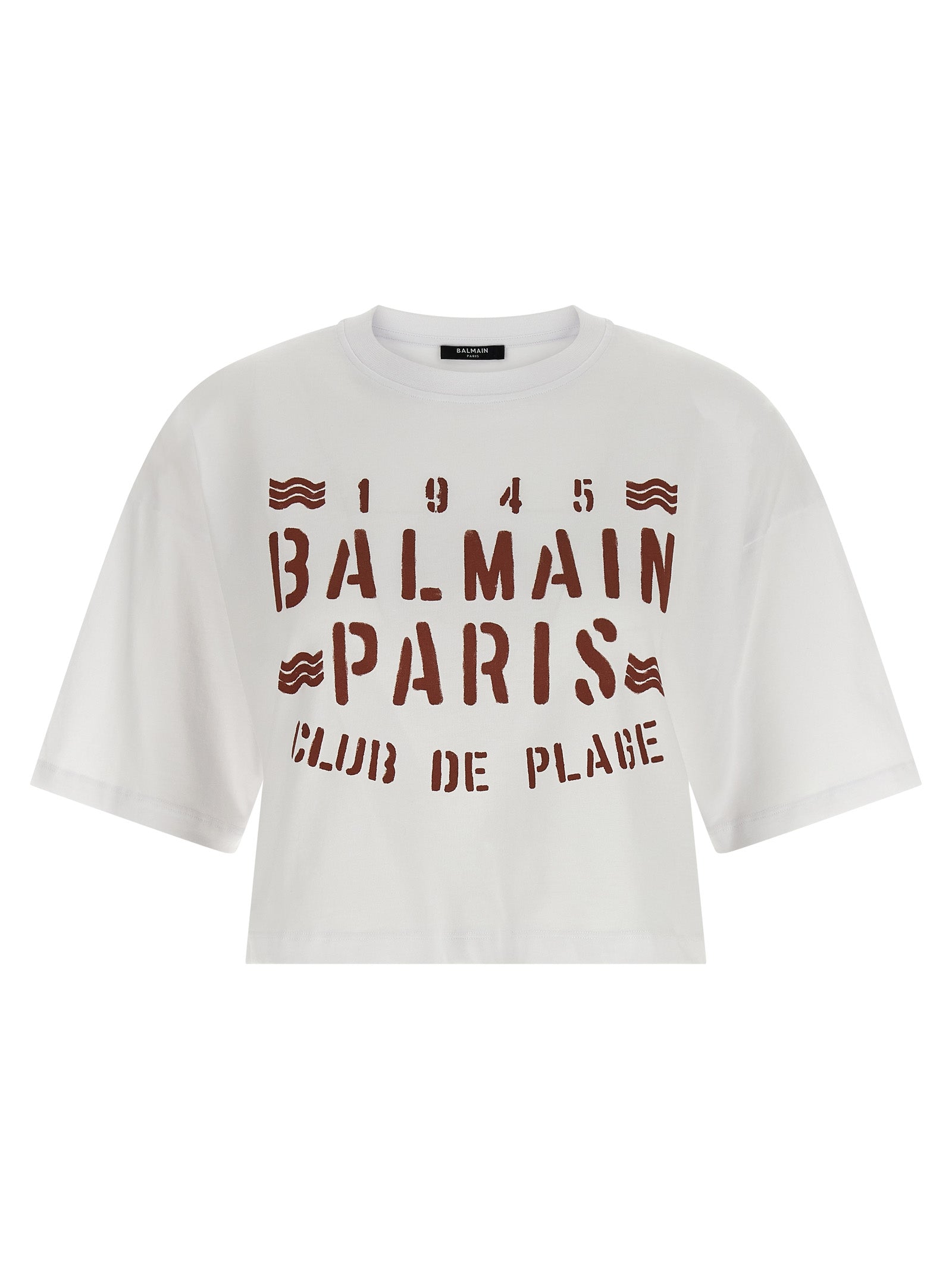 Balmain White Cotton T-Shirt Balmain
