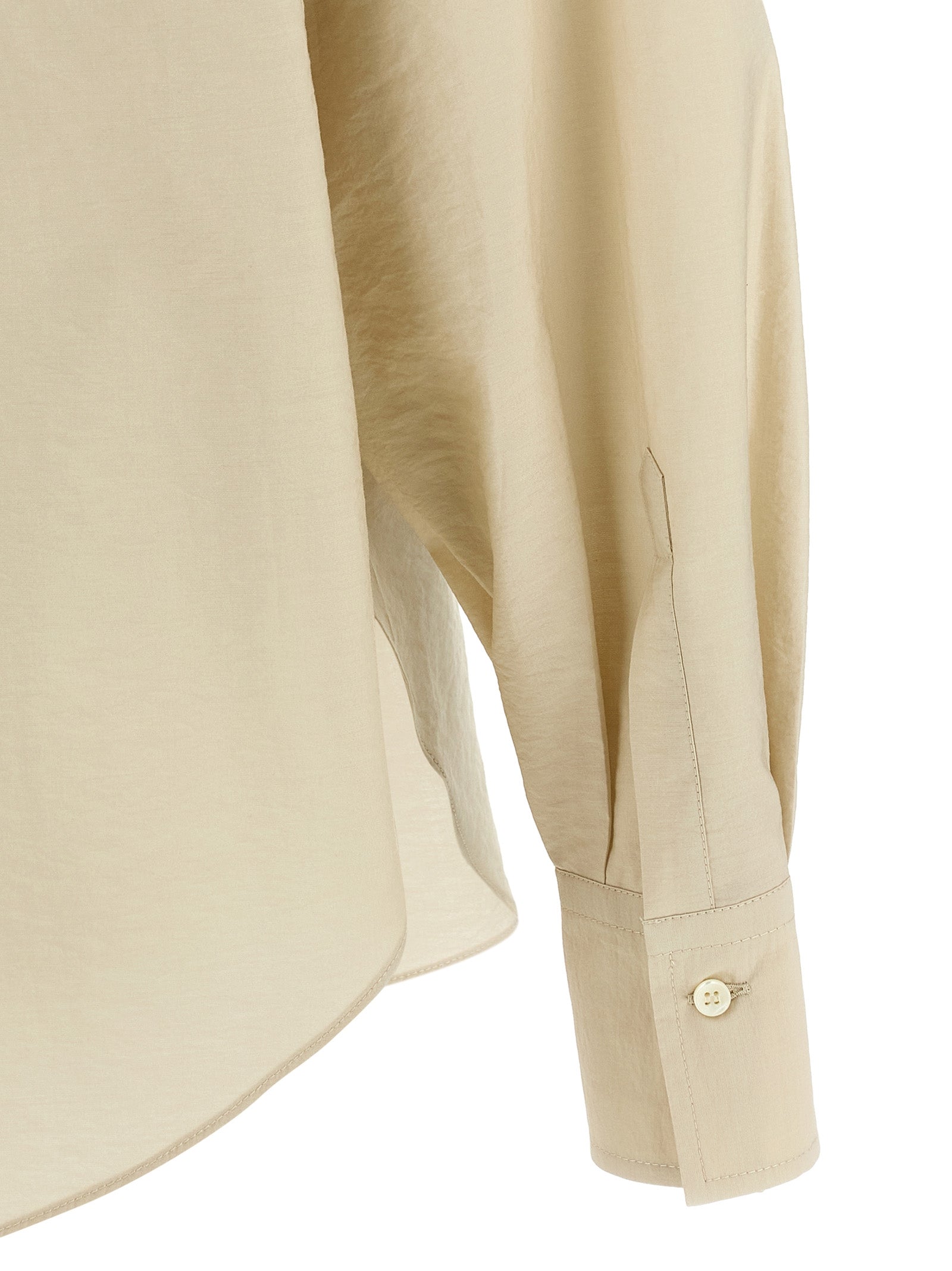 Brunello Cucinelli Beige Cotton Blouse Brunello Cucinelli