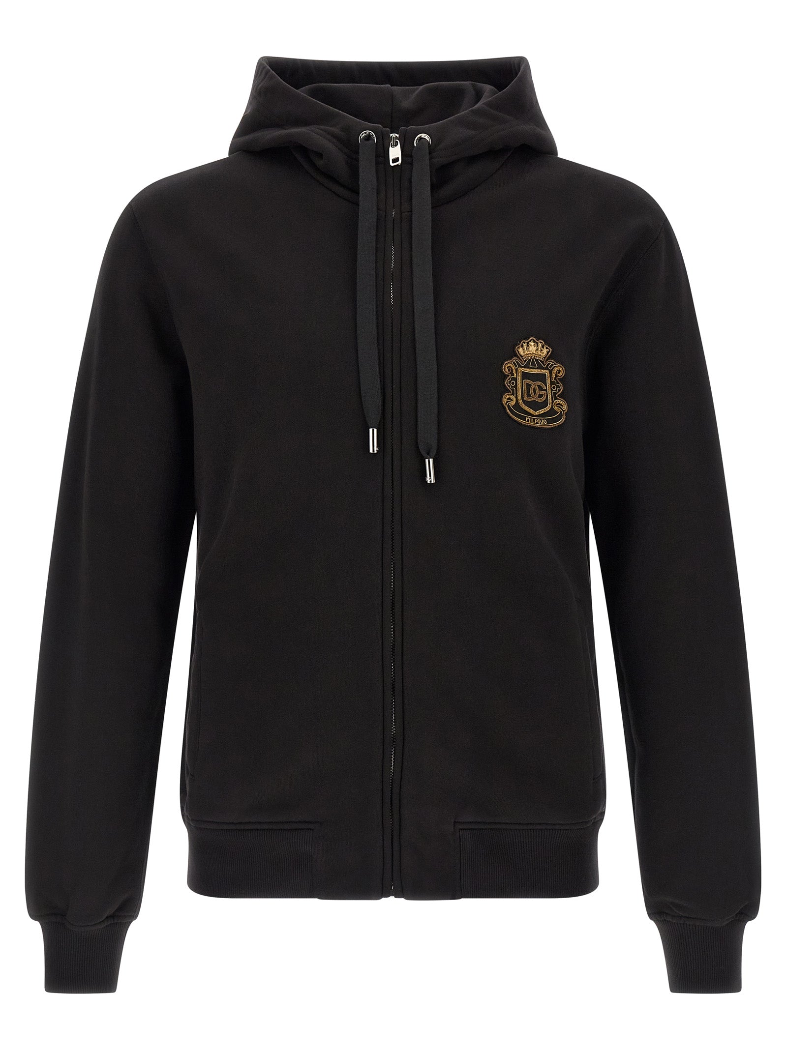 Dolce & Gabbana Black Cotton Sweatshirt Dolce & Gabbana