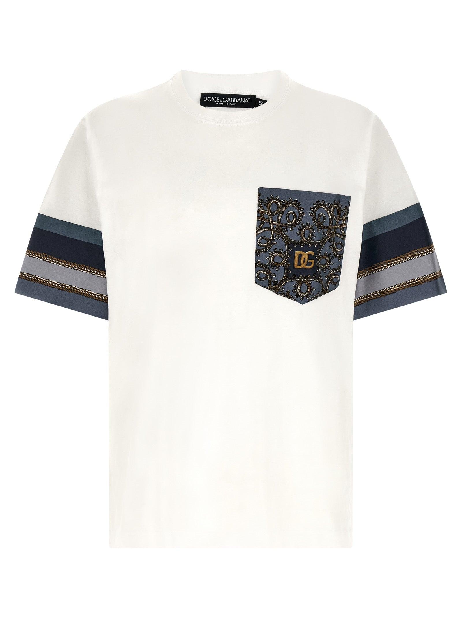 Dolce & Gabbana White Cotton T-Shirt Dolce & Gabbana