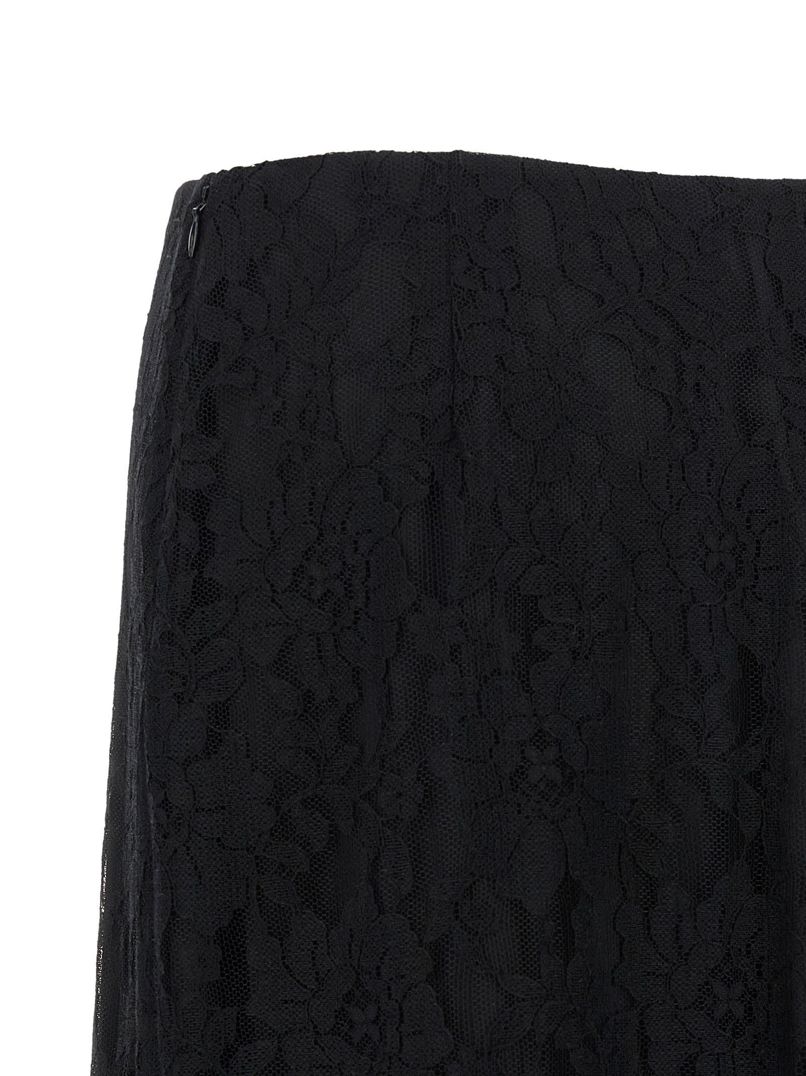 Valentino Garavani Black Cotton Midi Skirt Valentino Garavani