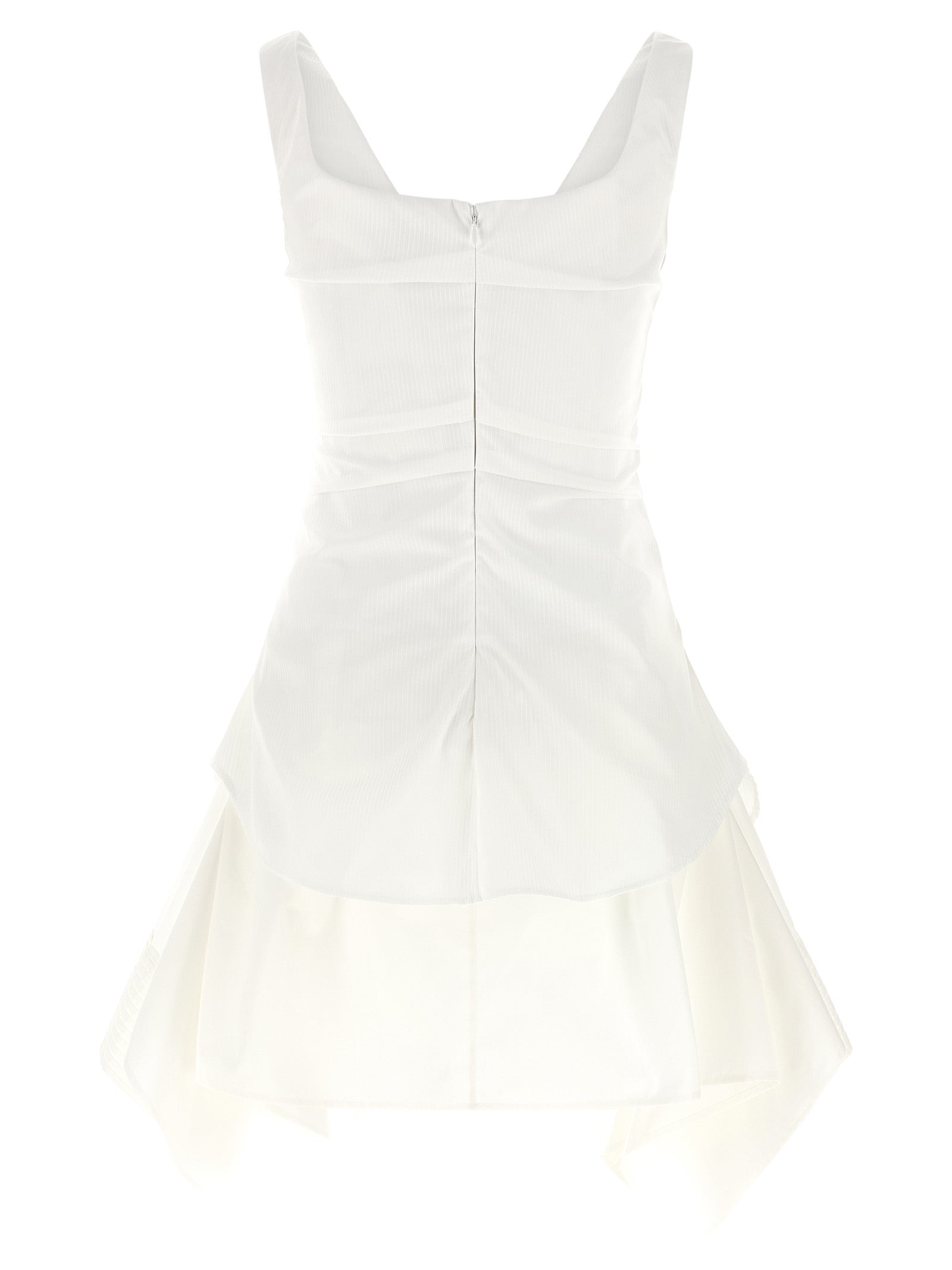 Alexander McQueen White Cotton Short Dress Alexander McQueen