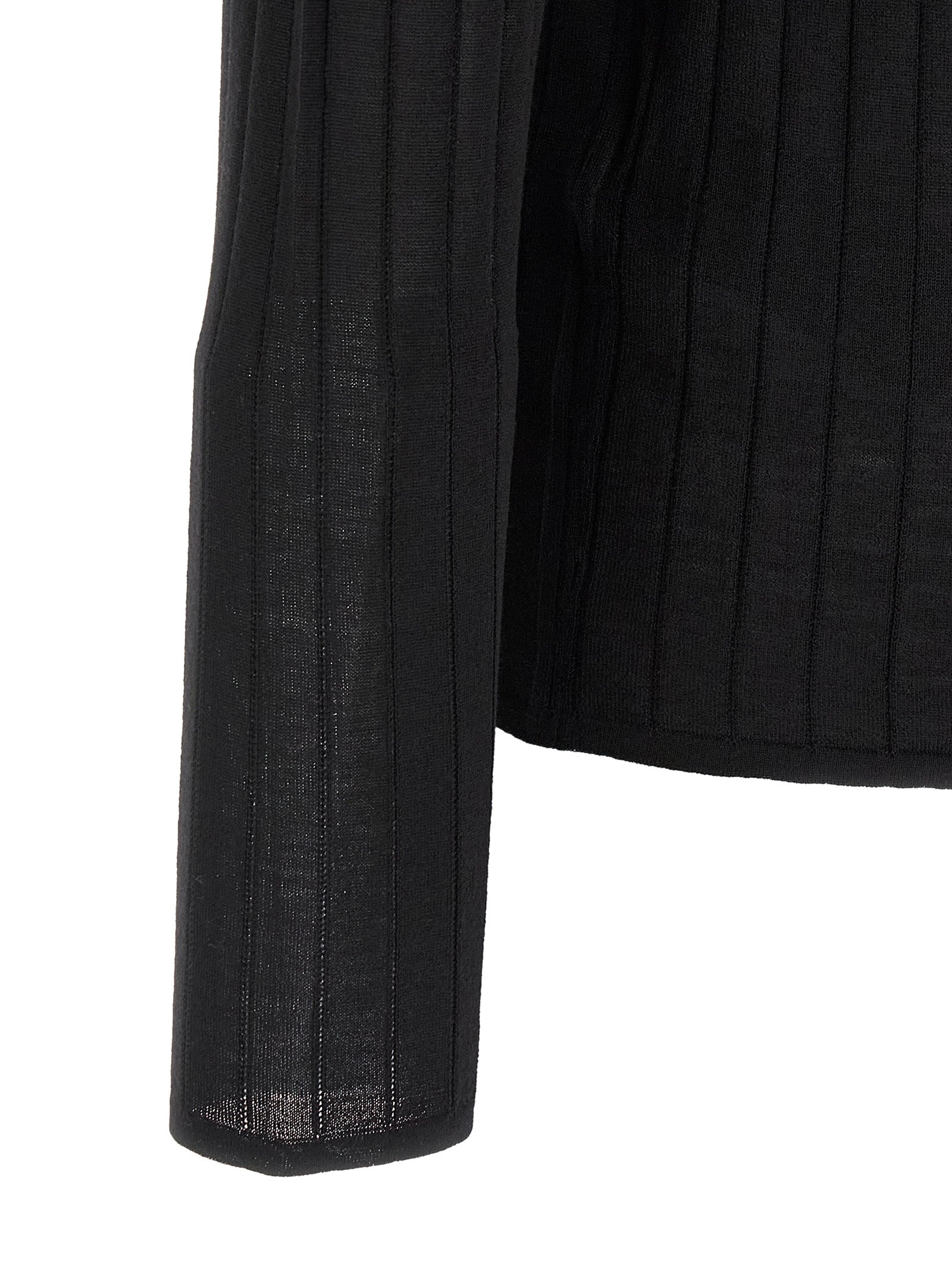 Saint Laurent Black Wool Polo Shirt Saint Laurent