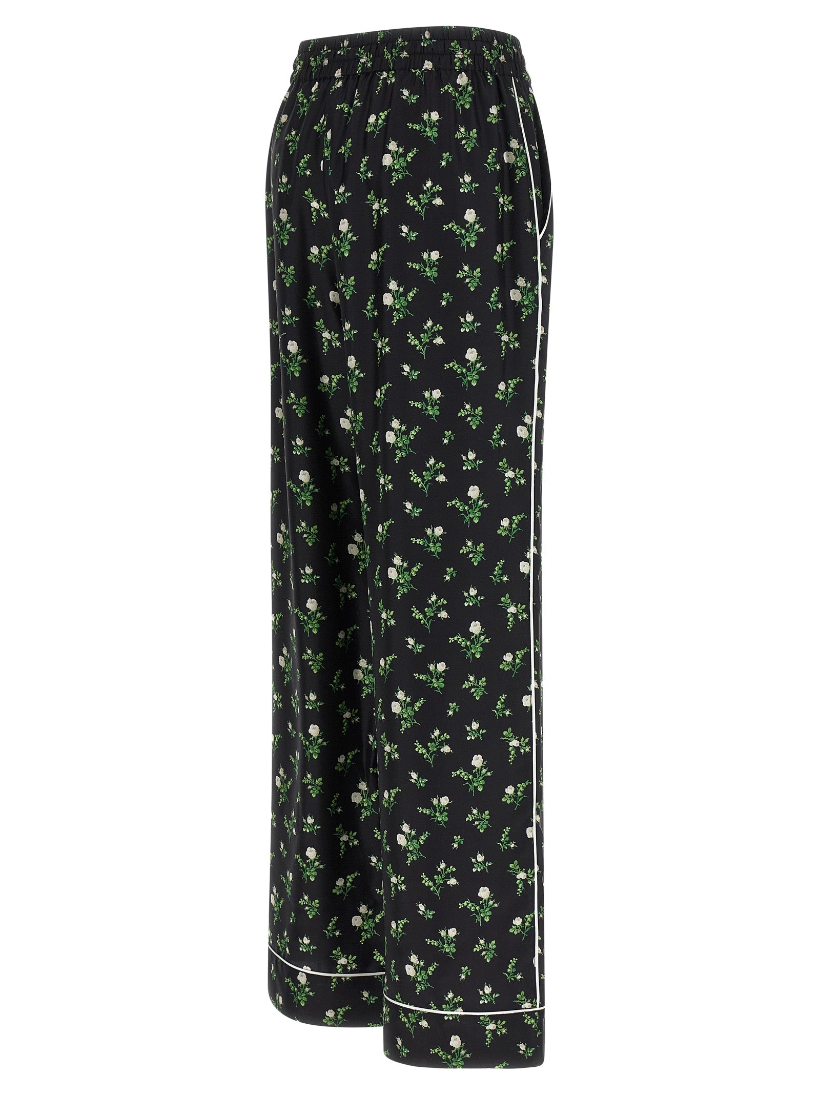 Dolce & Gabbana Black Silk Casual Pants Dolce & Gabbana
