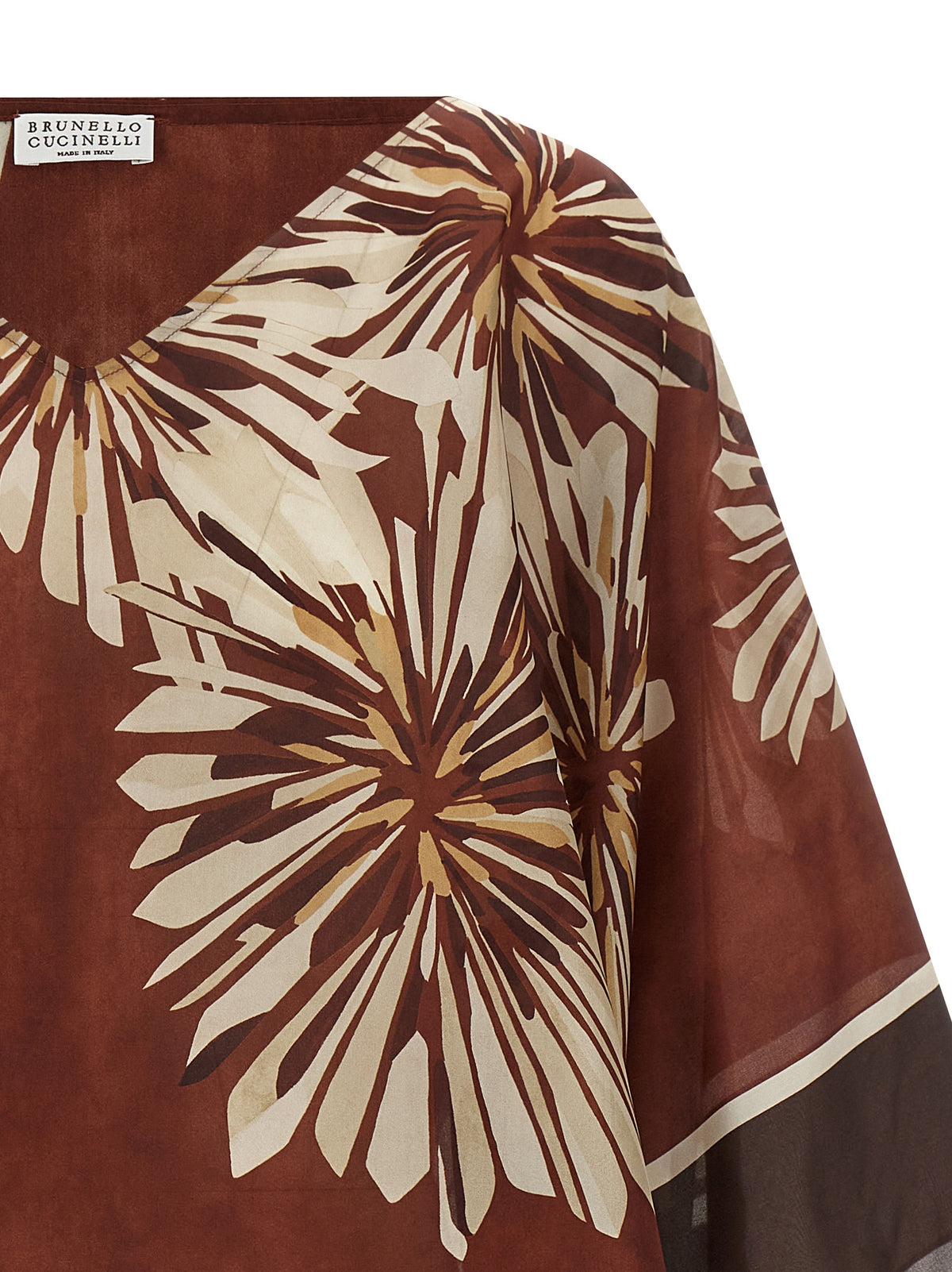 Brunello Cucinelli Bordeaux Silk Blouse Brunello Cucinelli