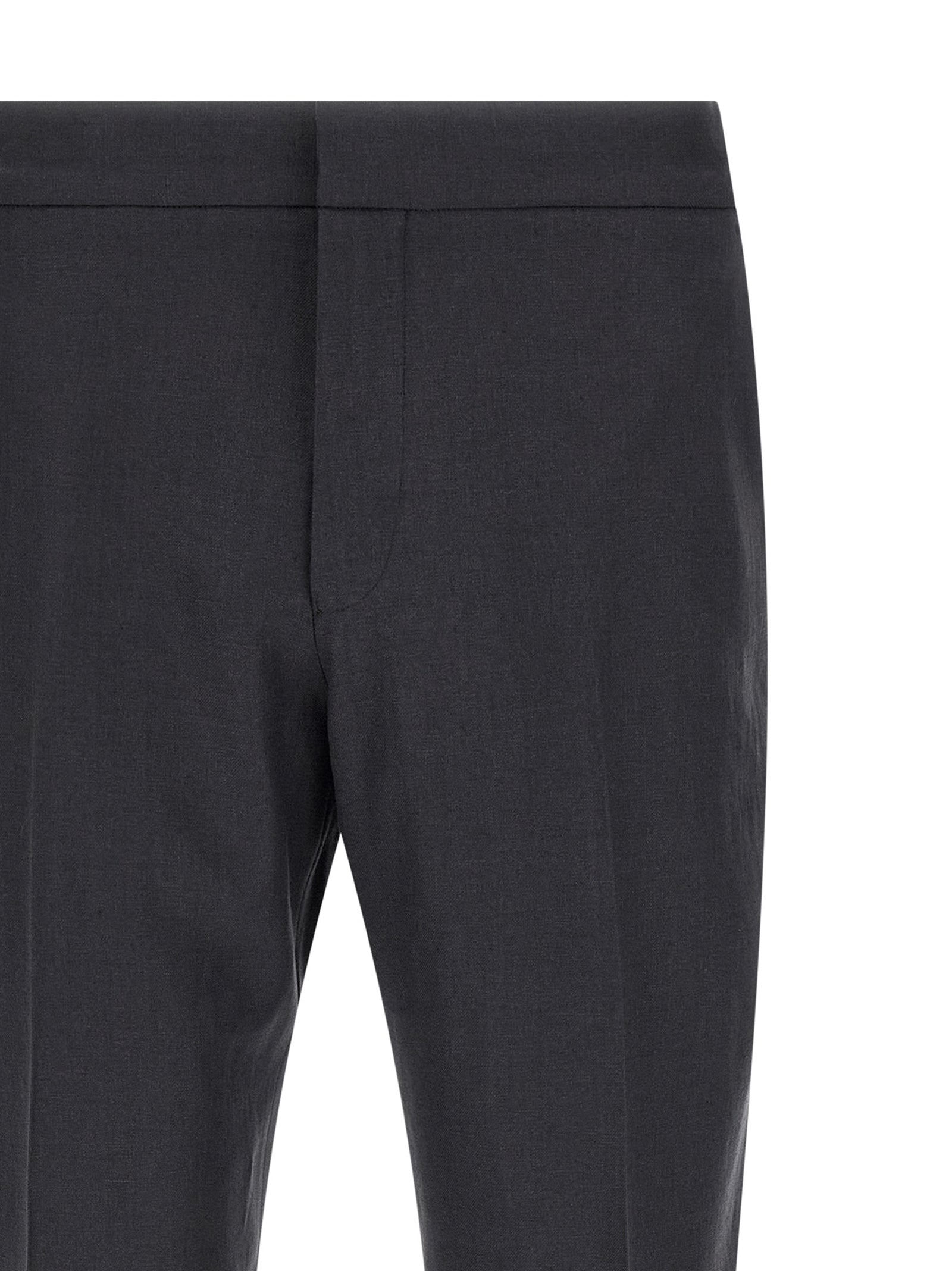 ZEGNA Blue Linen Dress Pants ZEGNA
