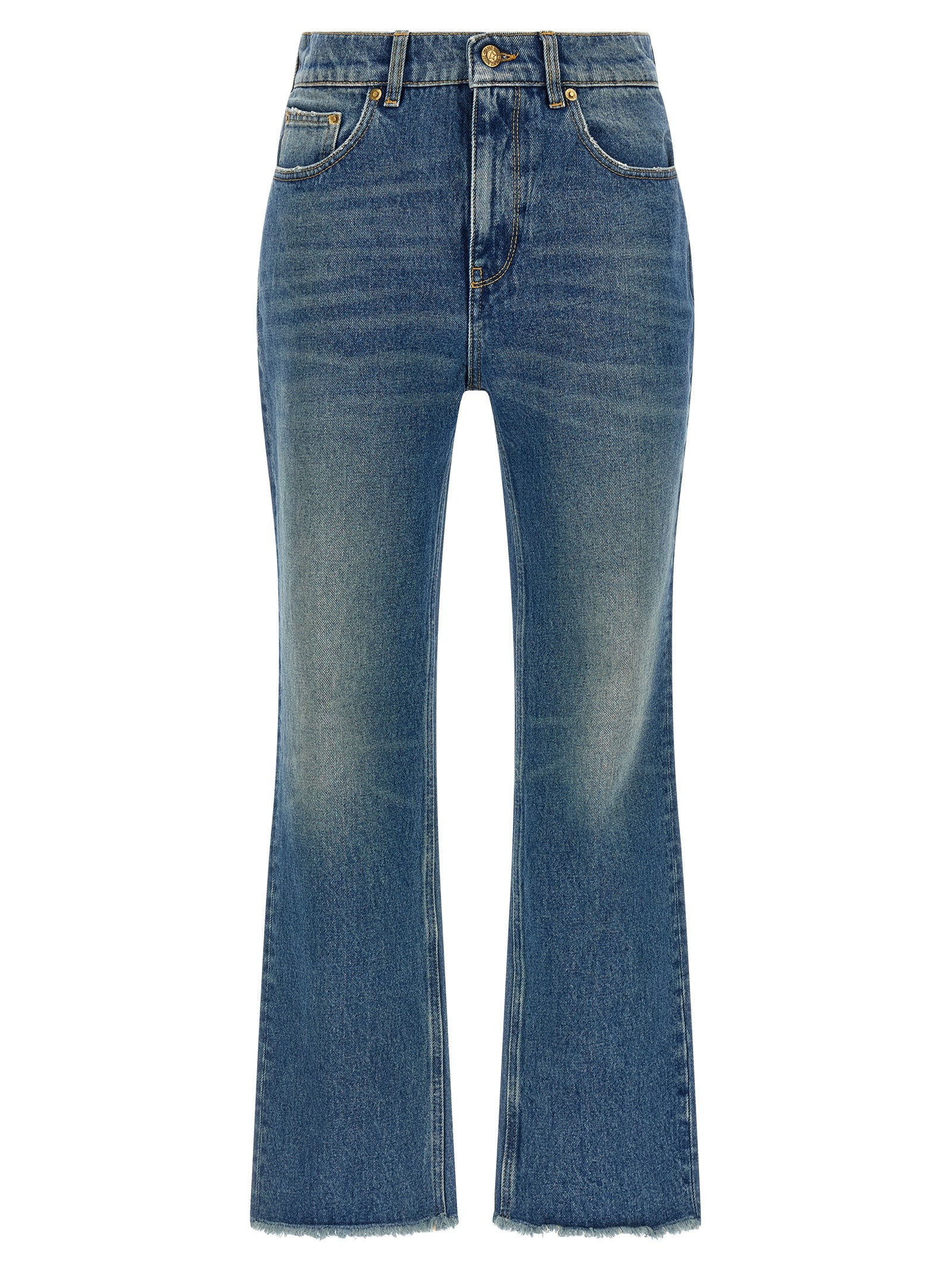 Golden Goose Blue Cotton Flared Jeans Golden Goose