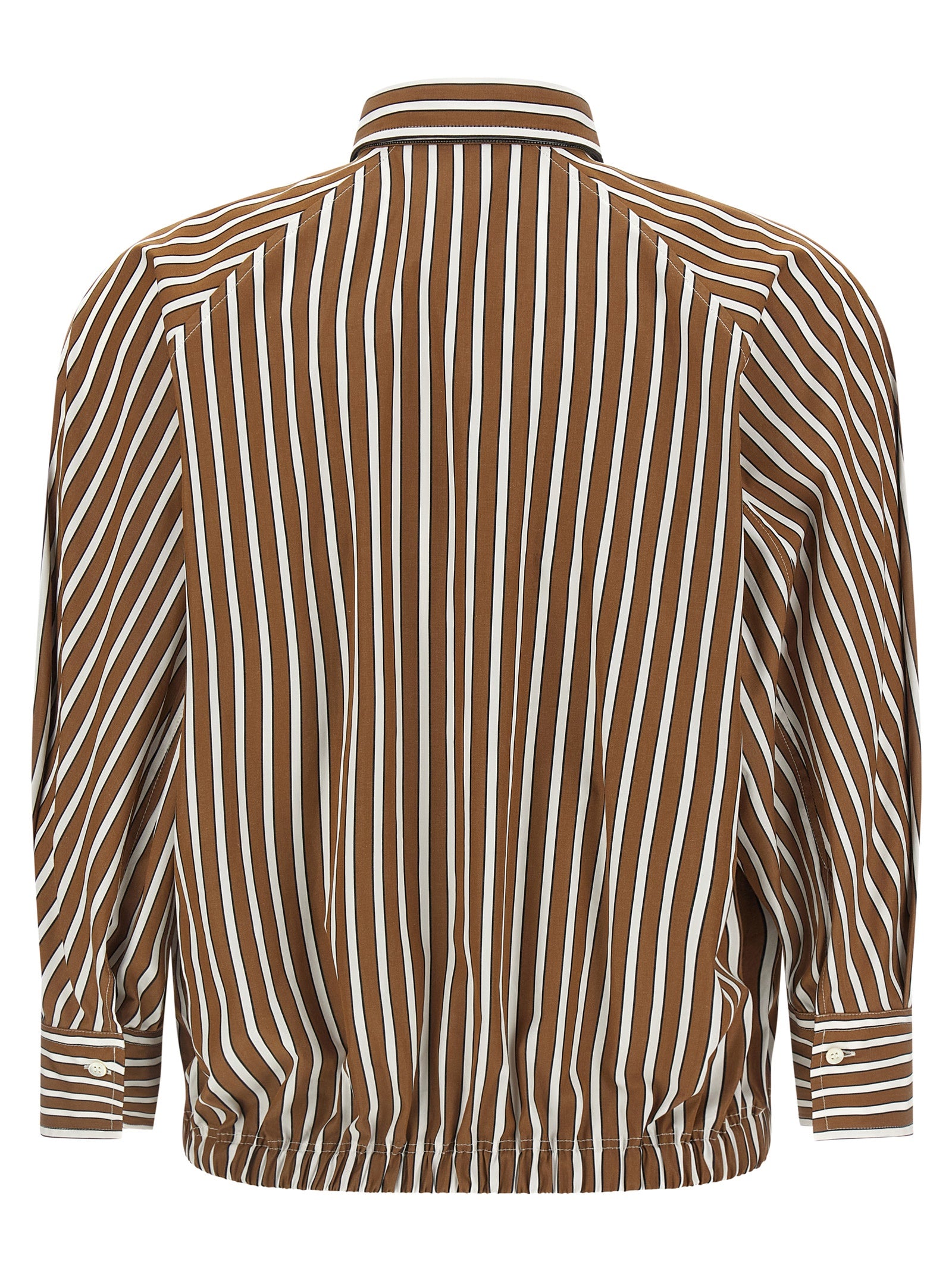 Brunello Cucinelli Brown Cotton Blouse Brunello Cucinelli