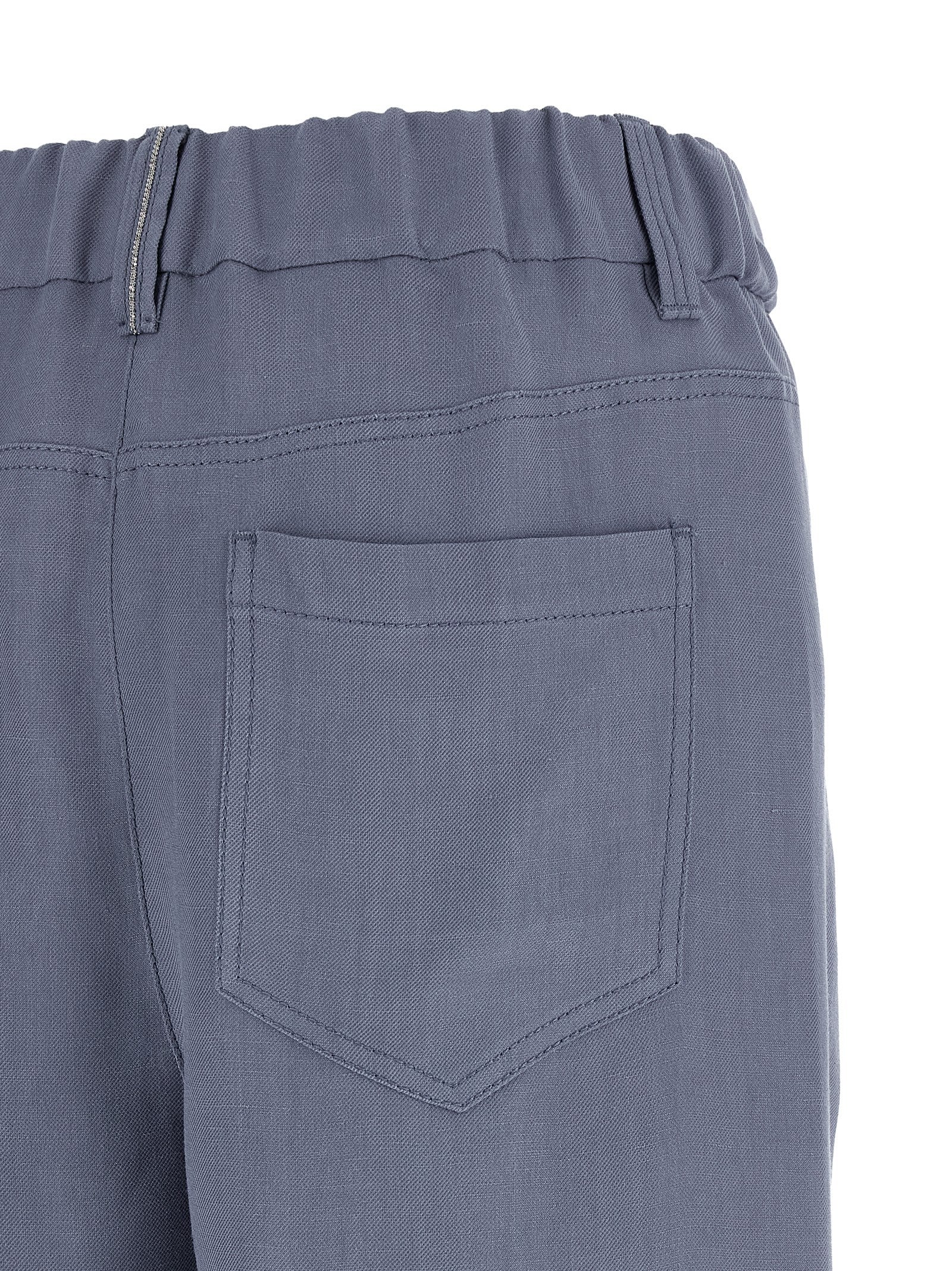 Brunello Cucinelli Blue Viscose Casual Pants Brunello Cucinelli