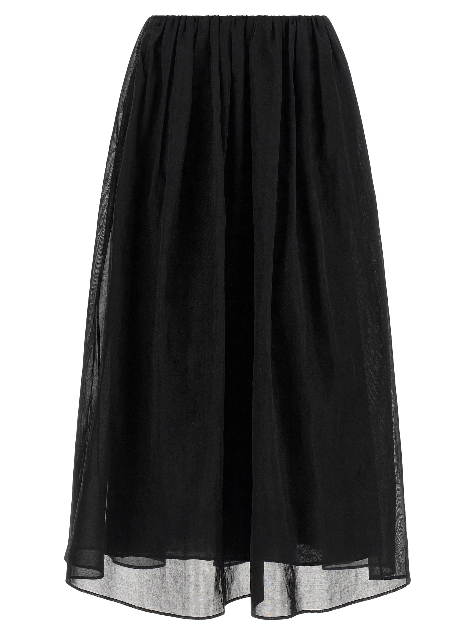 Brunello Cucinelli Black Cotton Mini Skirt Brunello Cucinelli