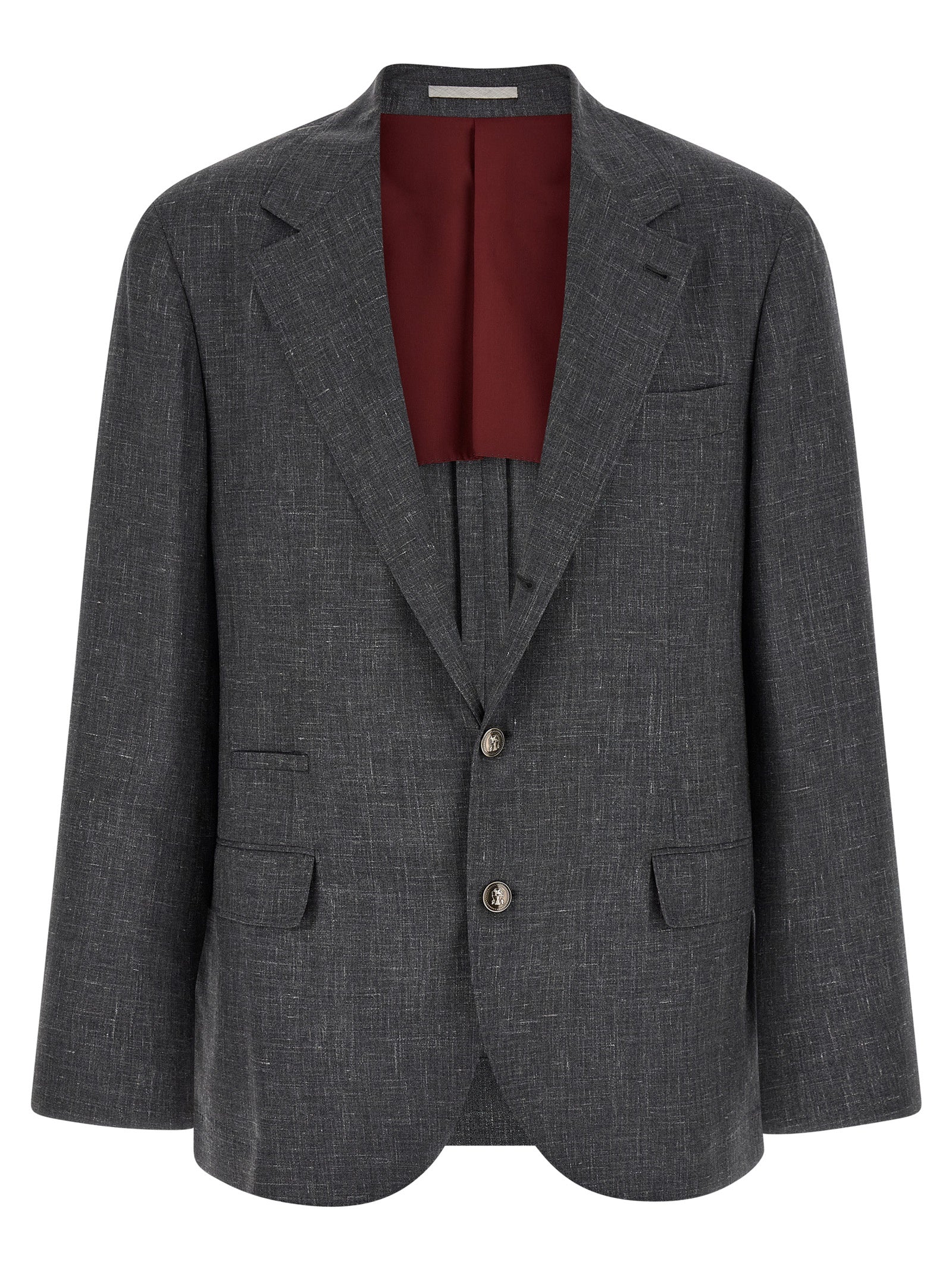 Brunello Cucinelli Gray Wool Blazer Brunello Cucinelli