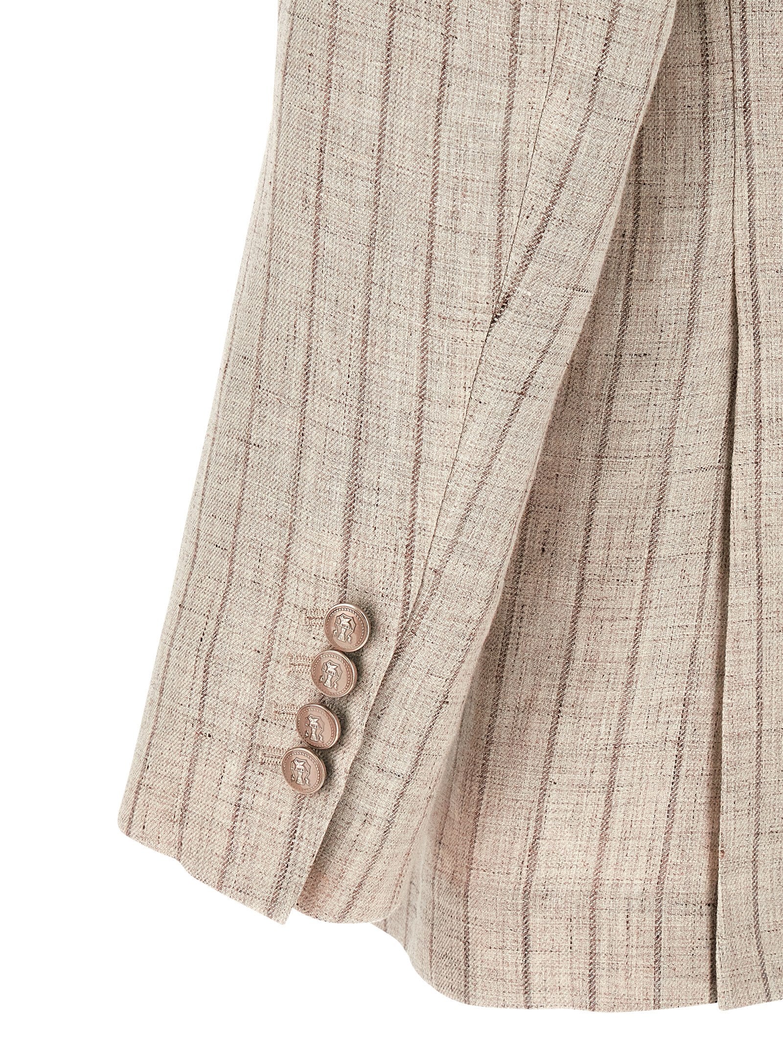 Brunello Cucinelli Gray Linen Blazer Brunello Cucinelli