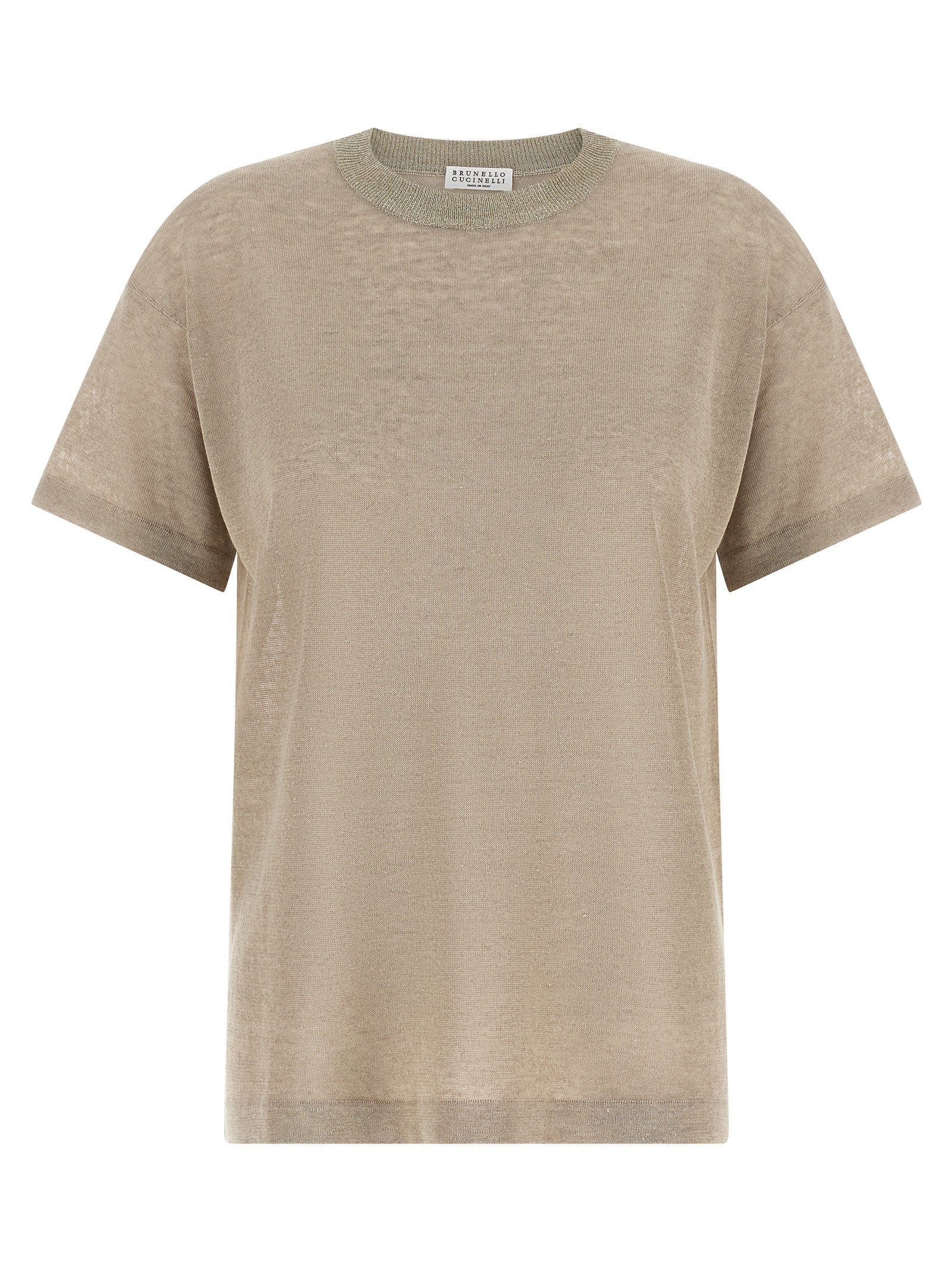 Brunello Cucinelli Beige Linen Cardigan Brunello Cucinelli