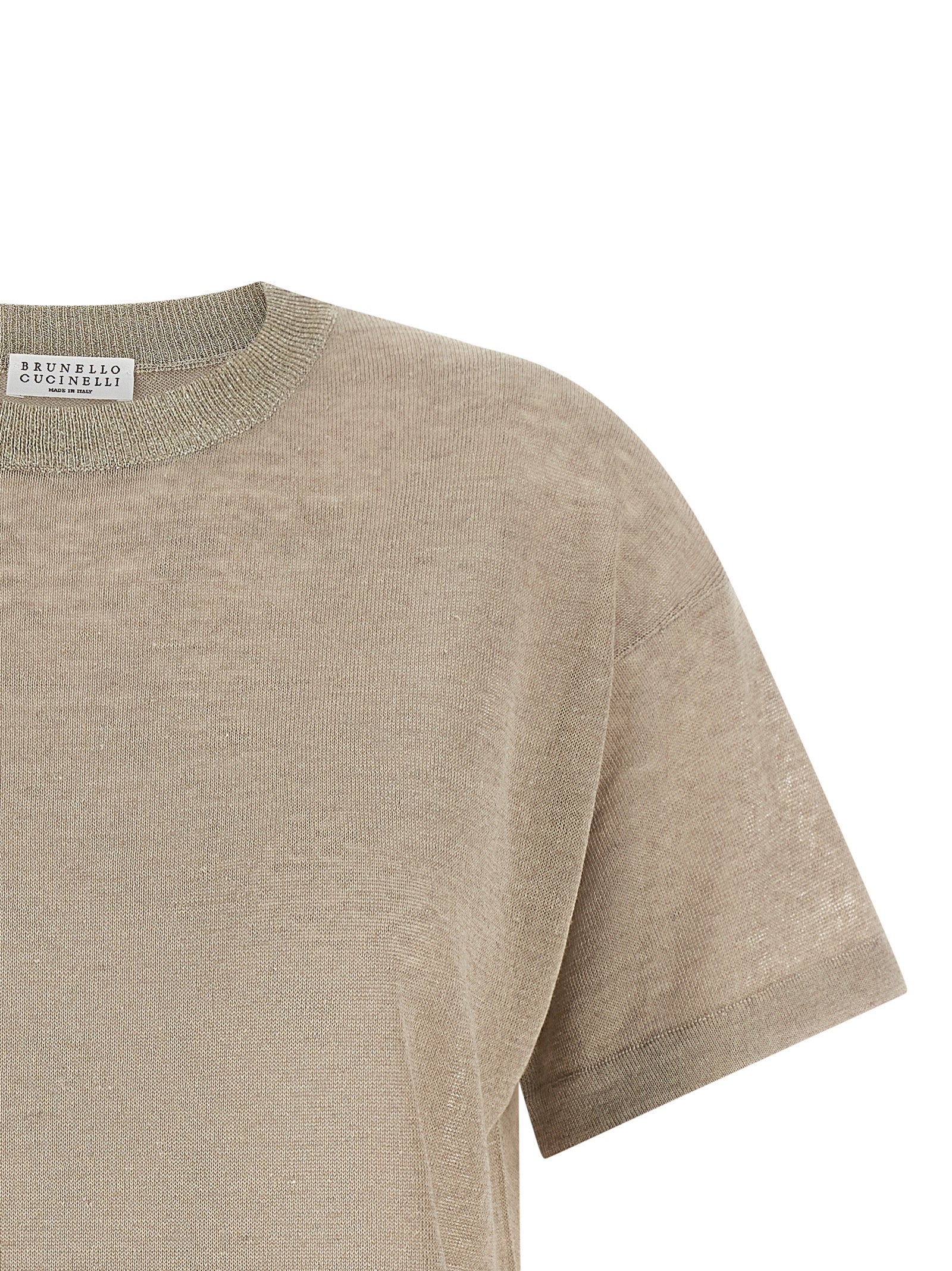 Brunello Cucinelli Beige Linen Cardigan Brunello Cucinelli