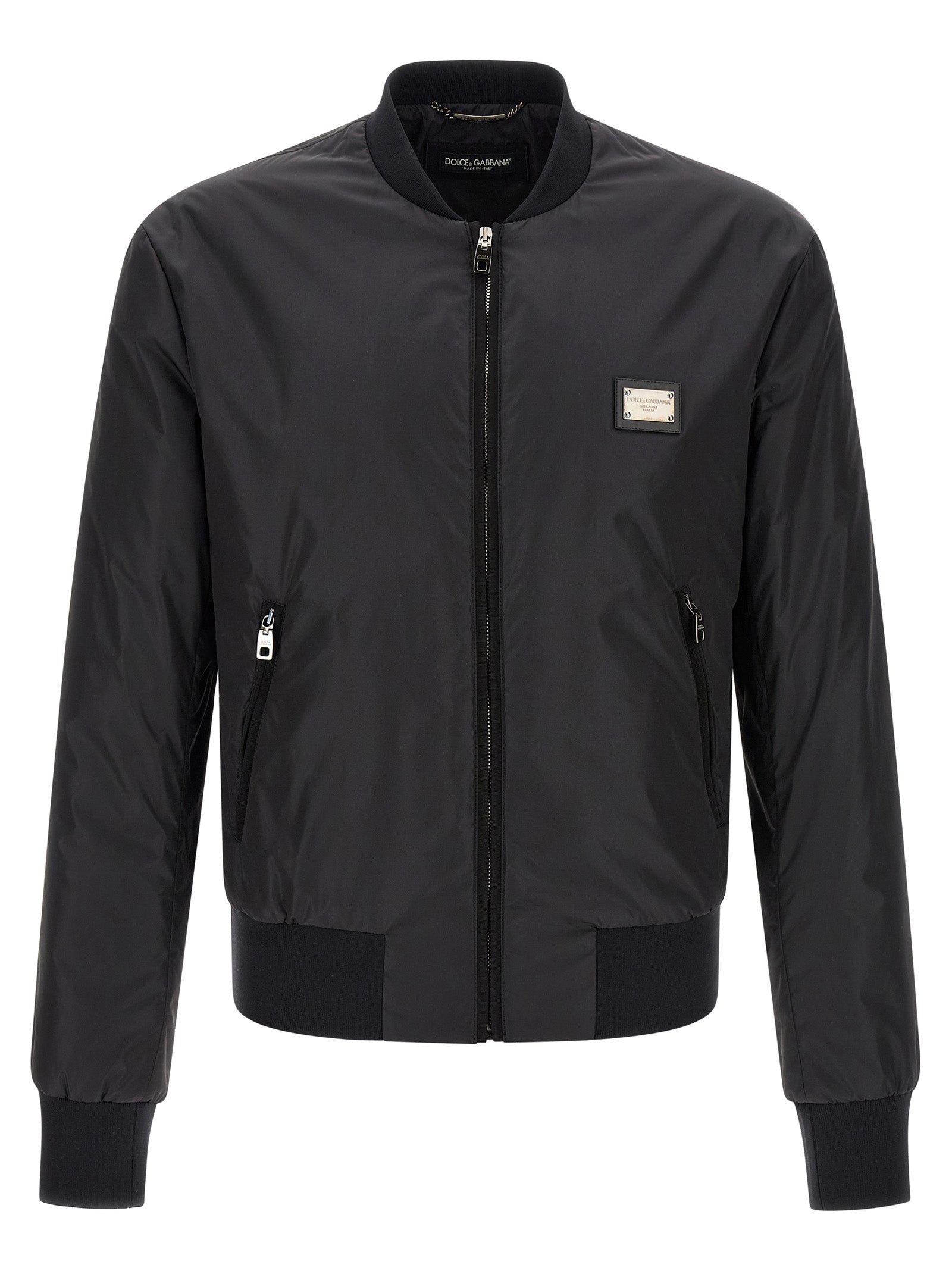 Dolce & Gabbana Black Polyamide Bomber Dolce & Gabbana