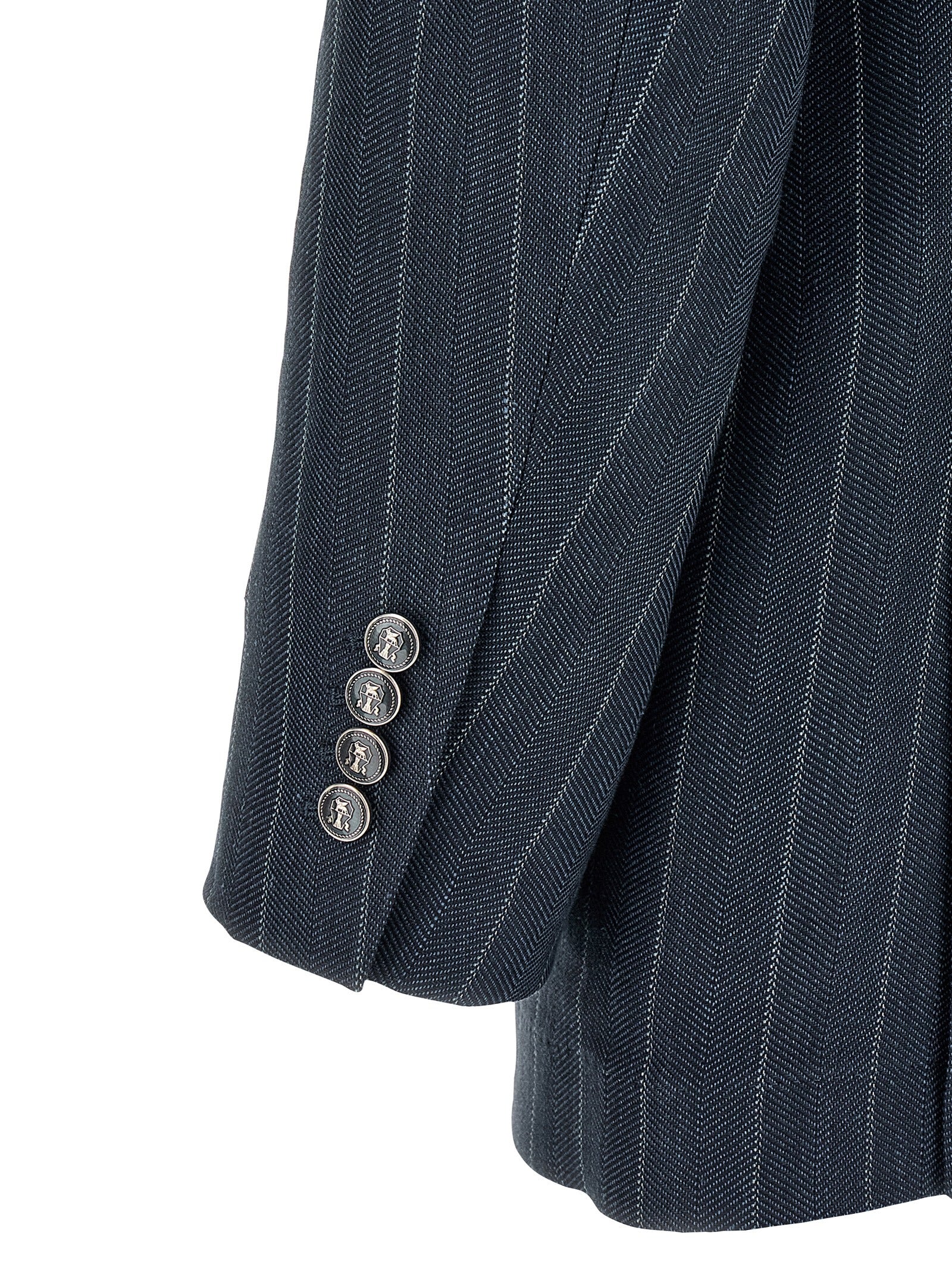 Brunello Cucinelli Blue Hemp Blazer Brunello Cucinelli