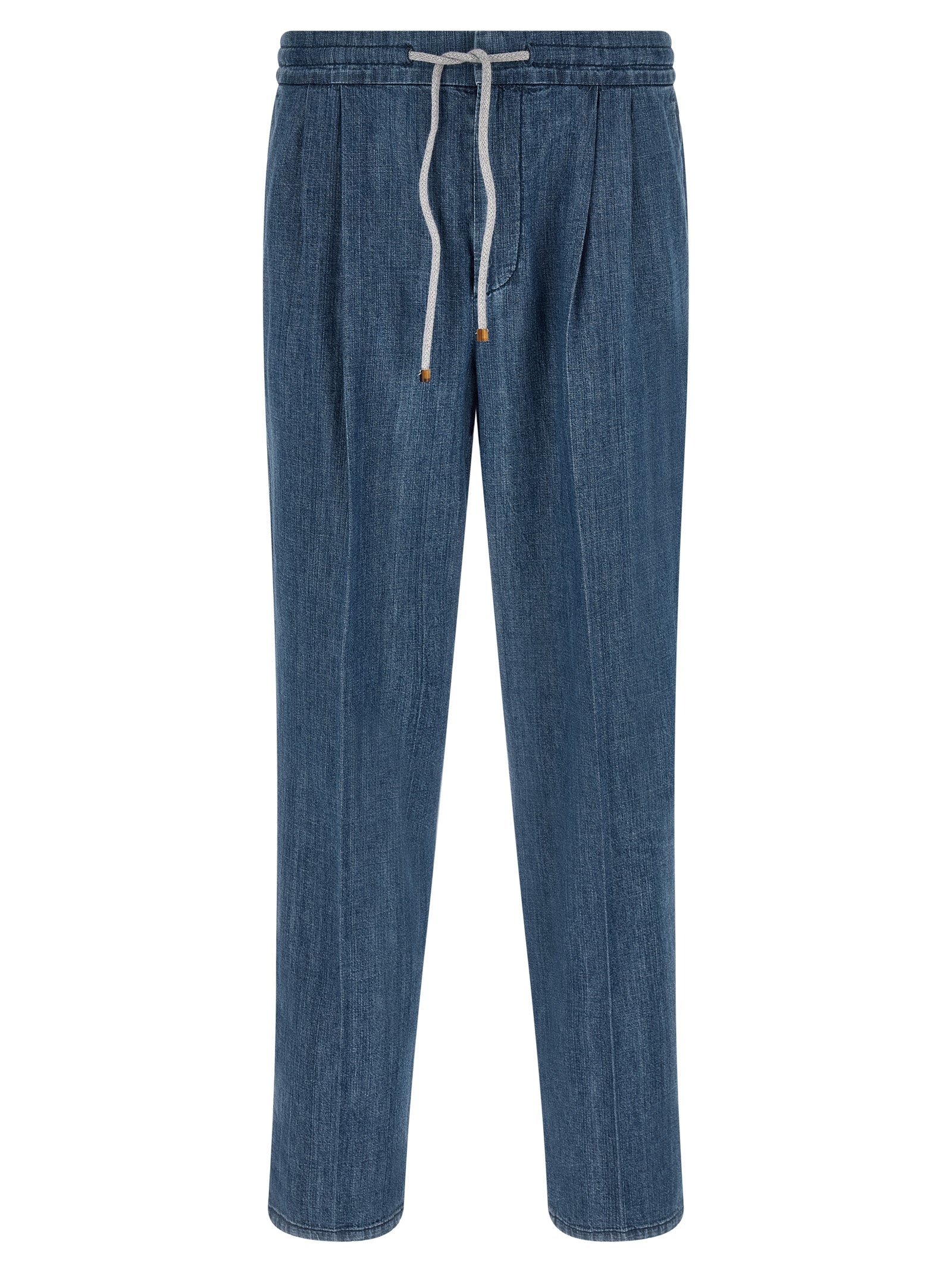Brunello Cucinelli Blue Cotton Relaxed Fit Jeans Brunello Cucinelli