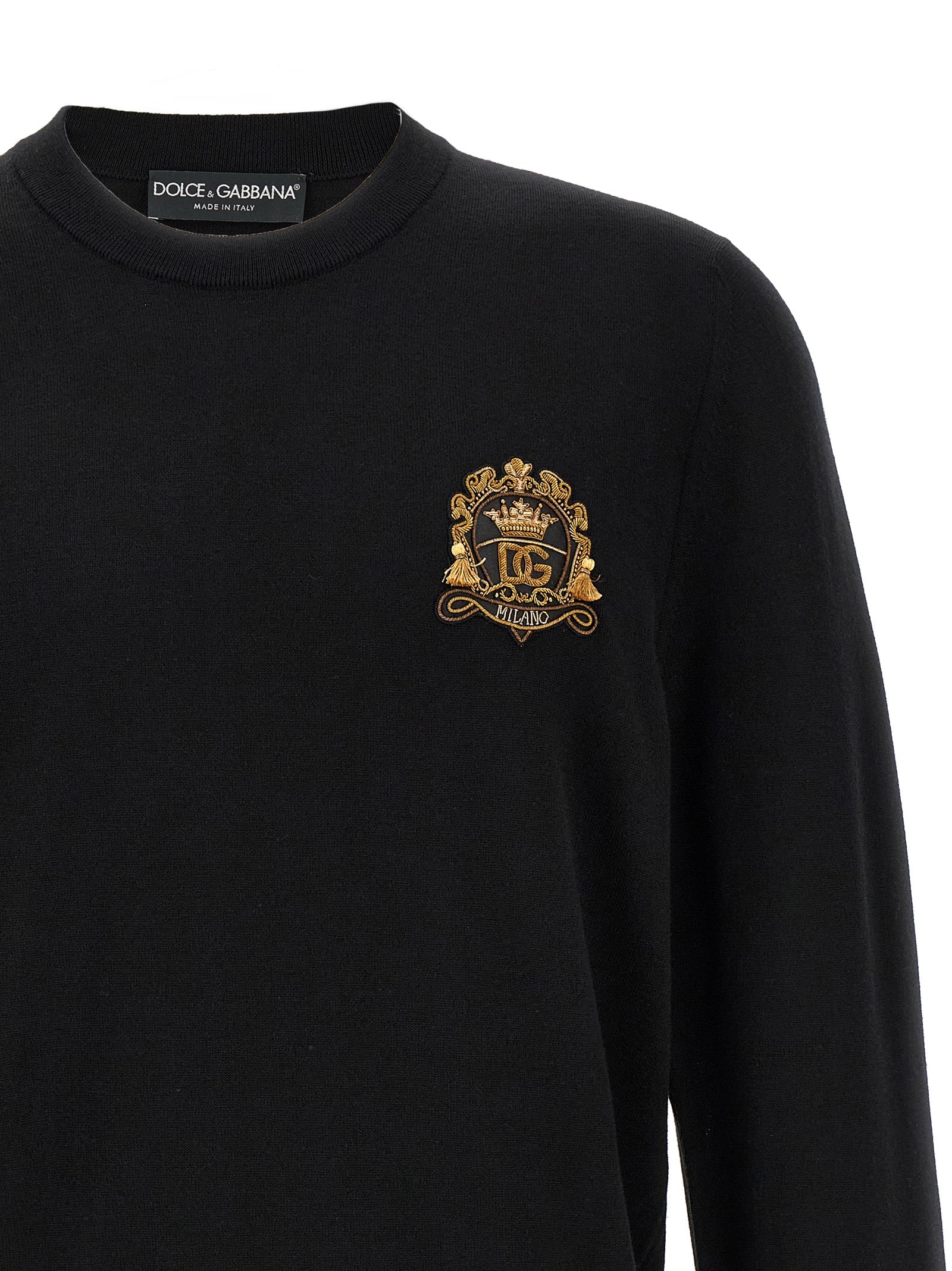 Dolce & Gabbana Black Virgin Wool Cardigan Dolce & Gabbana