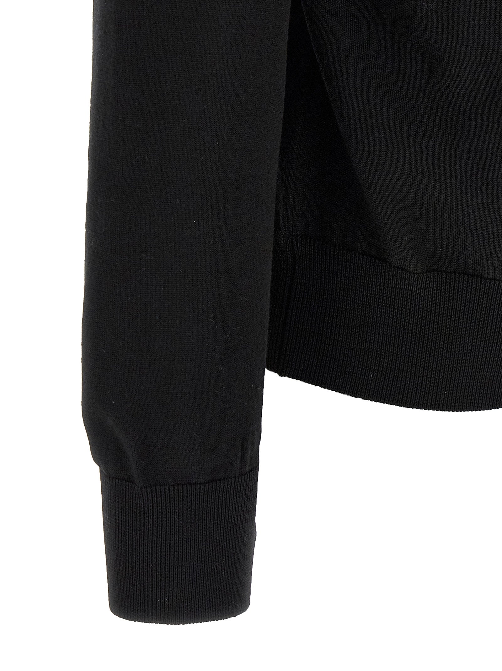 Dolce & Gabbana Black Virgin Wool Cardigan Dolce & Gabbana