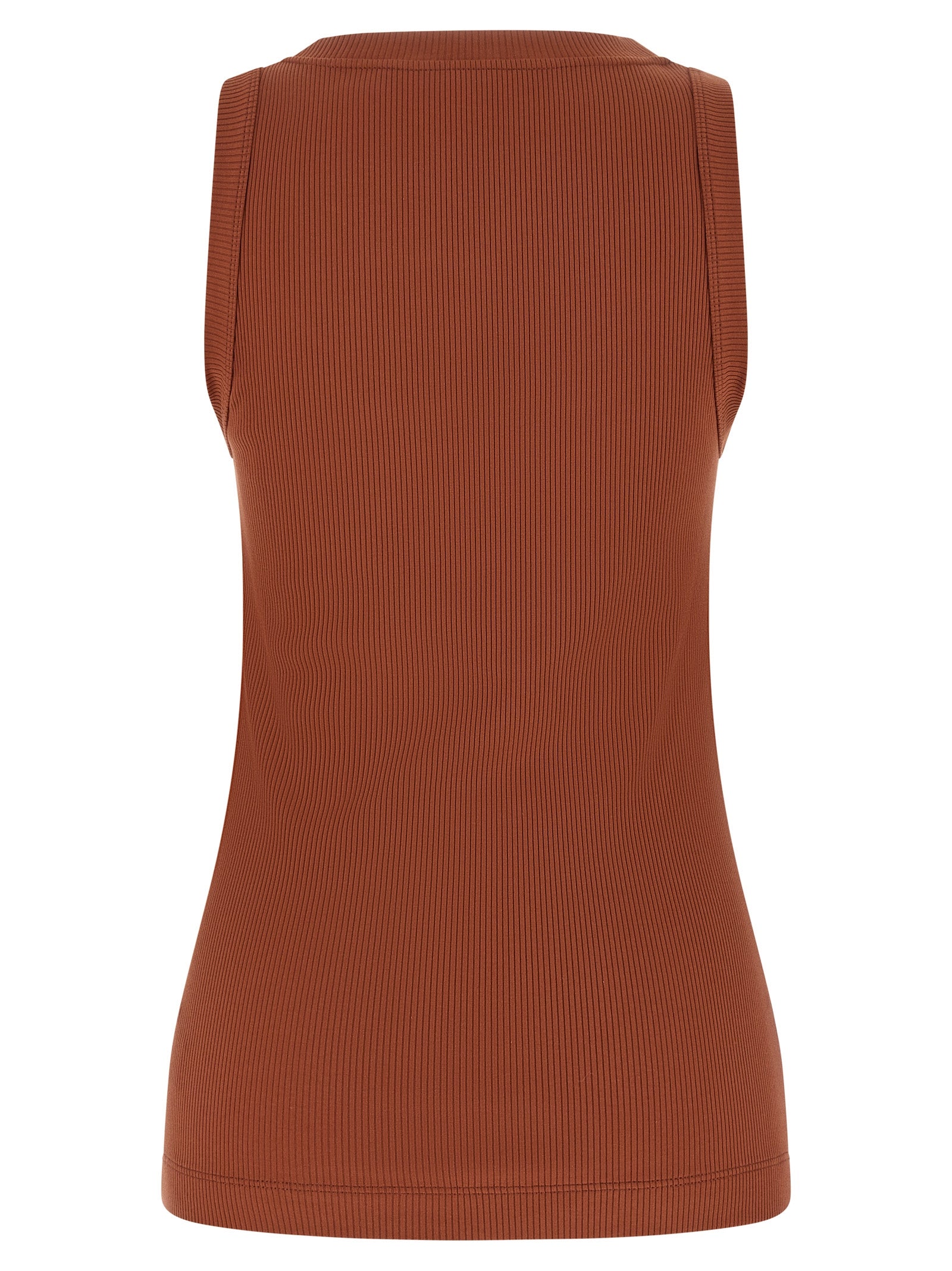 Brunello Cucinelli Brown Cotton Sleeveles T-Shirt Brunello Cucinelli
