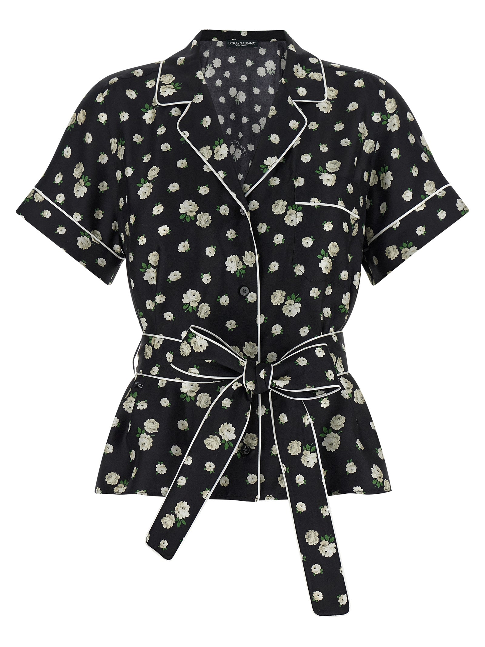 Dolce & Gabbana Black Silk Blouse Dolce & Gabbana