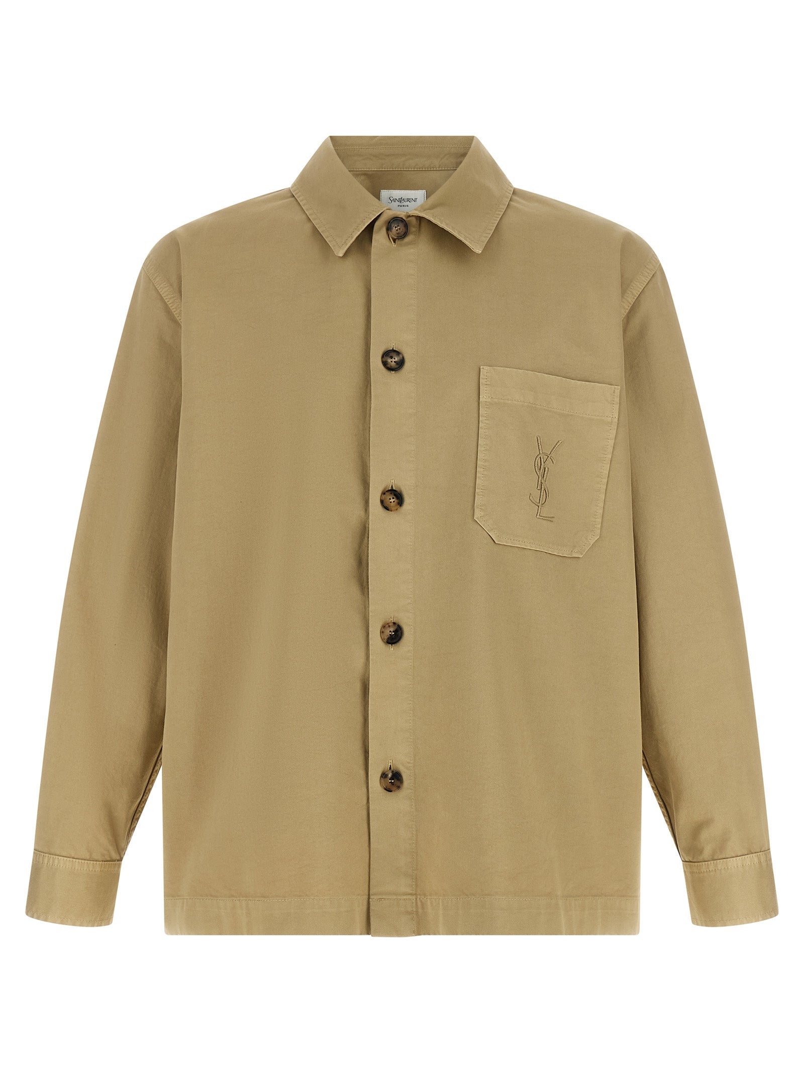 Saint Laurent Beige Cotton Blouse Saint Laurent