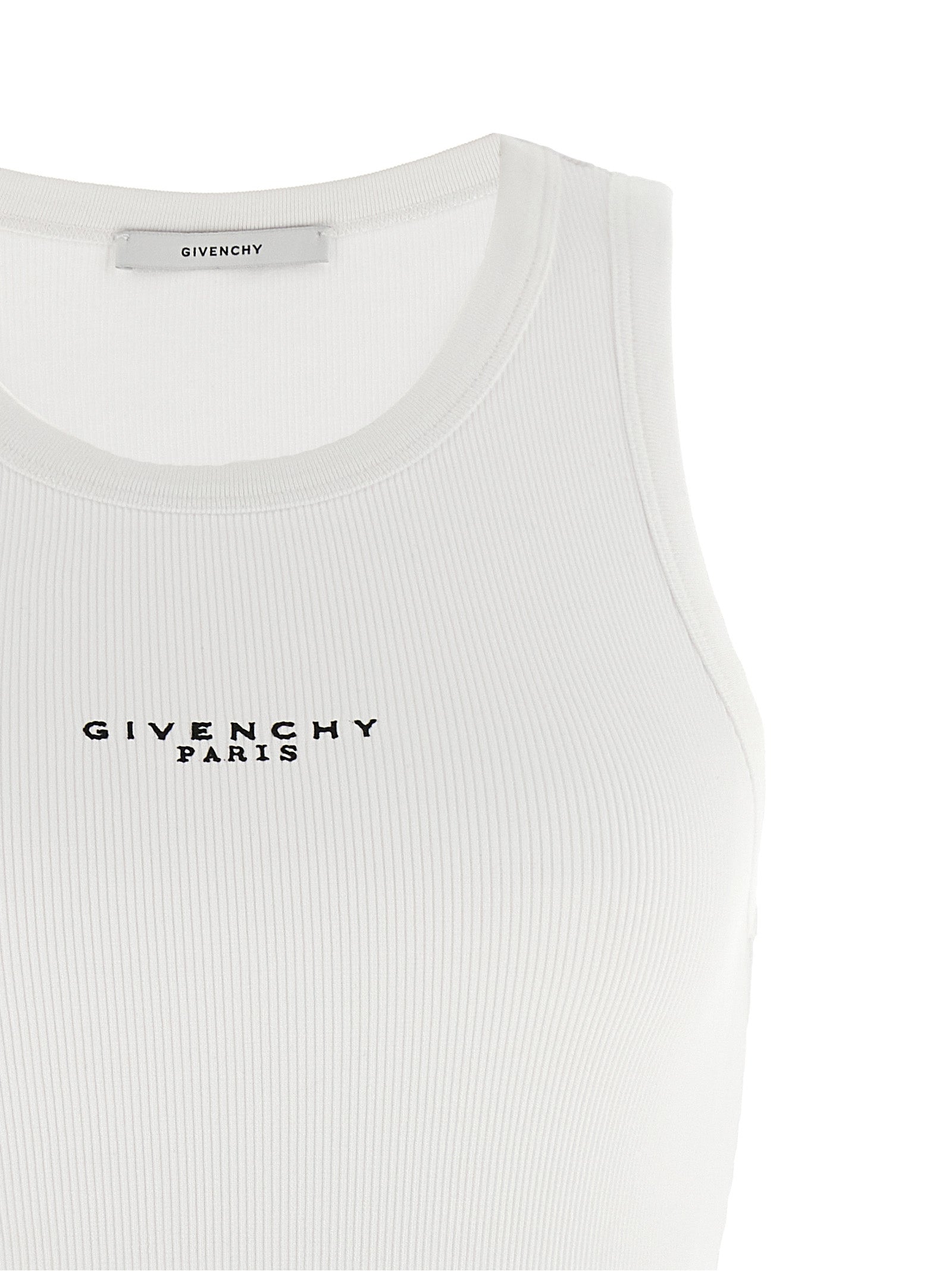 Givenchy White Cotton Sleeveles T-Shirt Givenchy