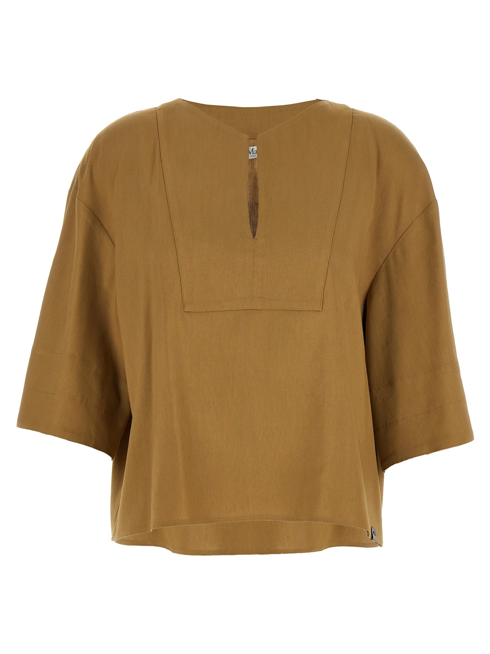 Max Mara Beige Linen Blouse Max Mara