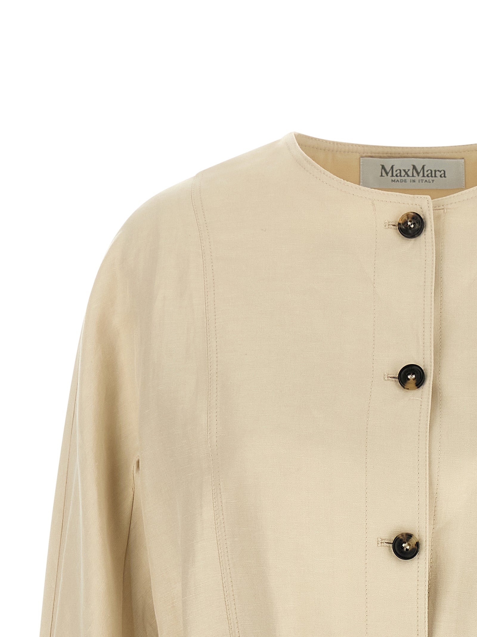 Max Mara Beige Linen Blazer Max Mara