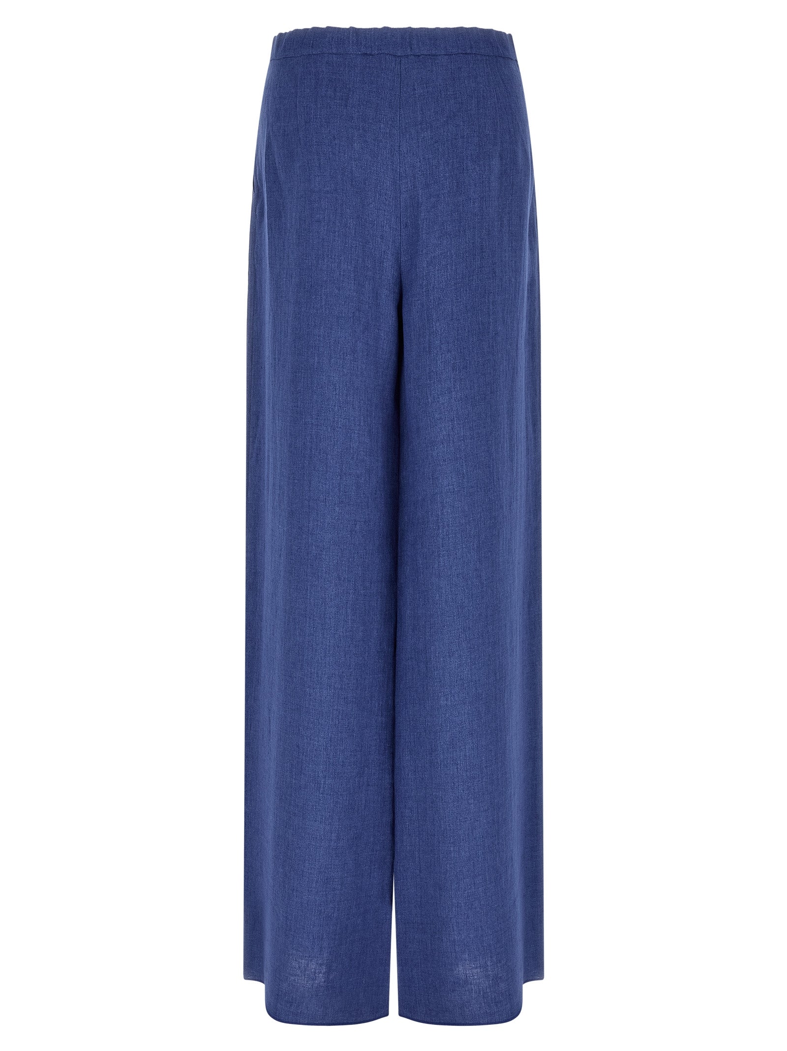 Max Mara Blue Linen Casual Pants Max Mara