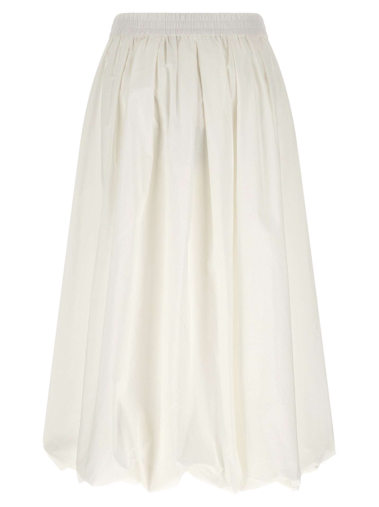 Max Mara White Cotton Midi Skirt Max Mara