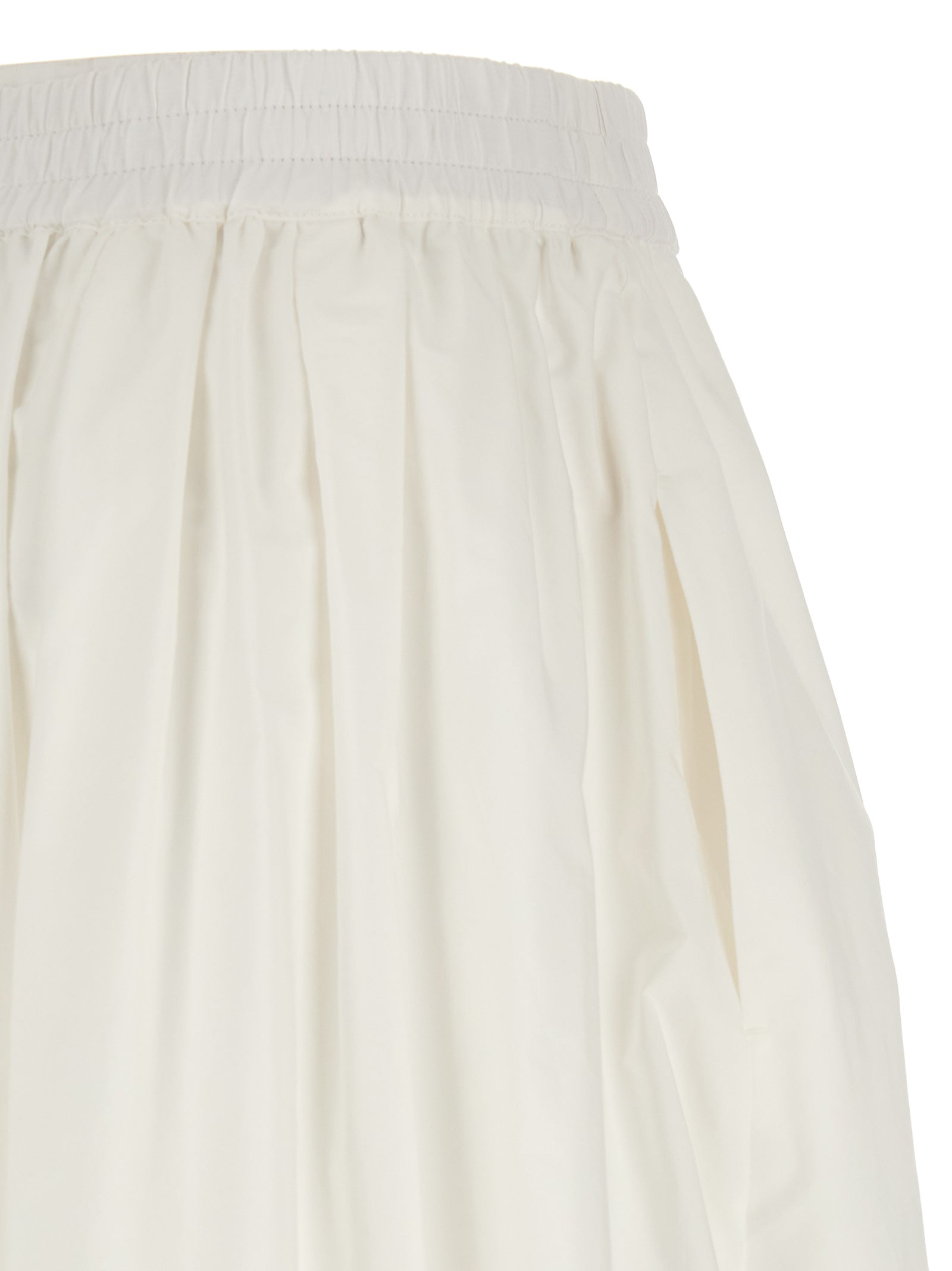Max Mara White Cotton Midi Skirt Max Mara