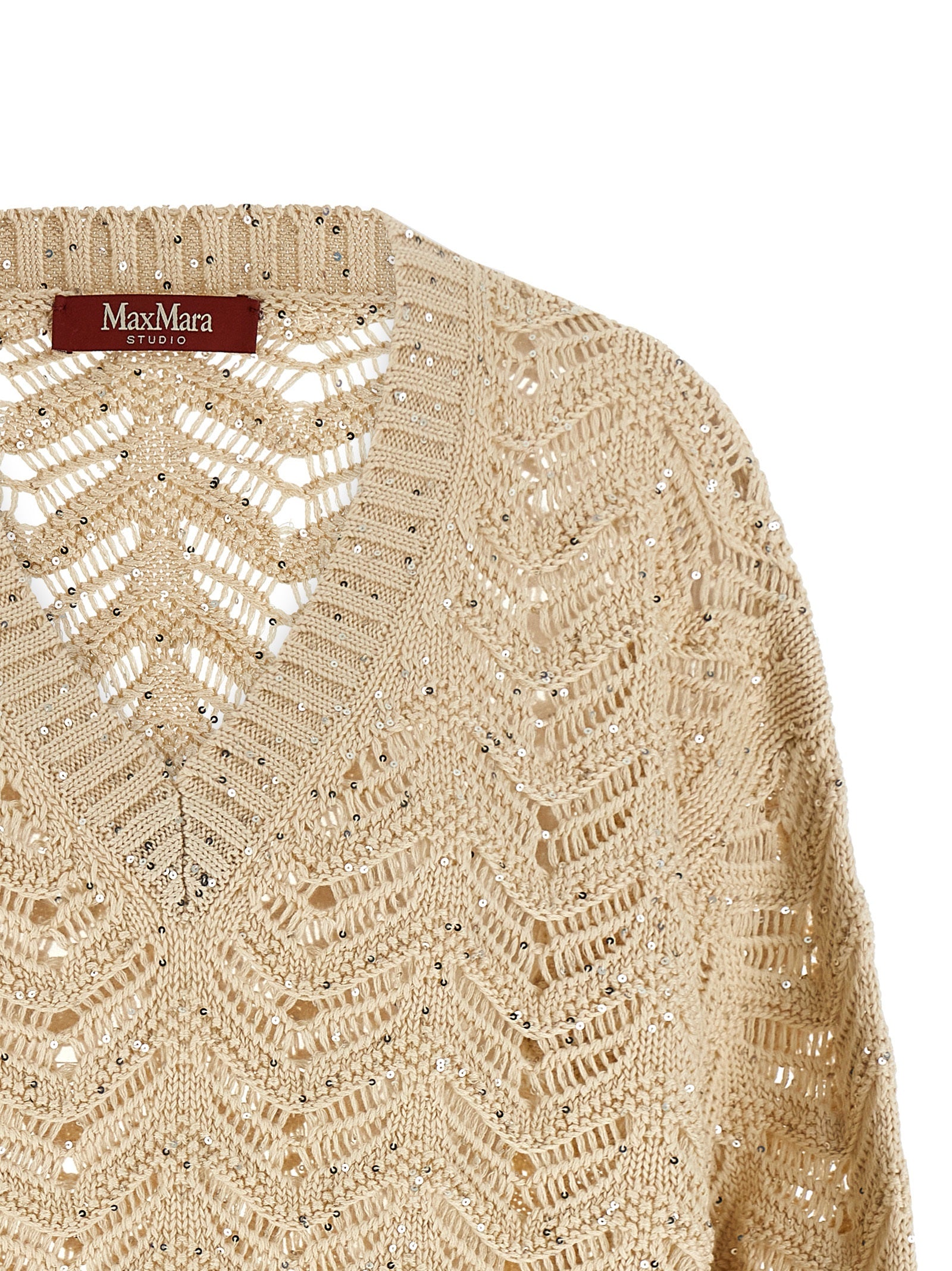 Max Mara Beige Cotton Cardigan Max Mara
