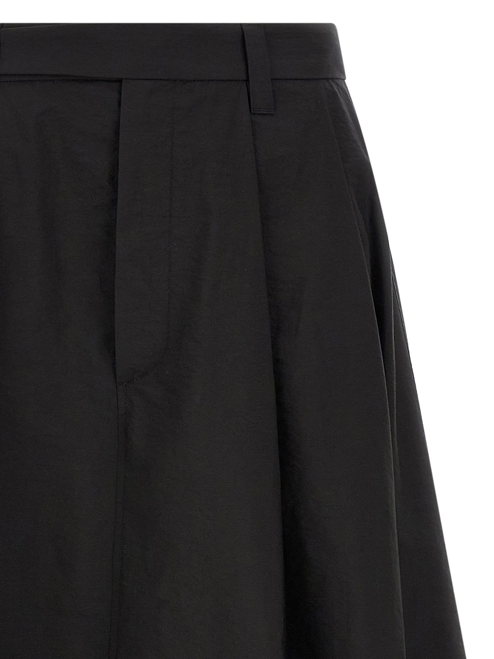 Brunello Cucinelli Black Cotton Midi Skirt Brunello Cucinelli