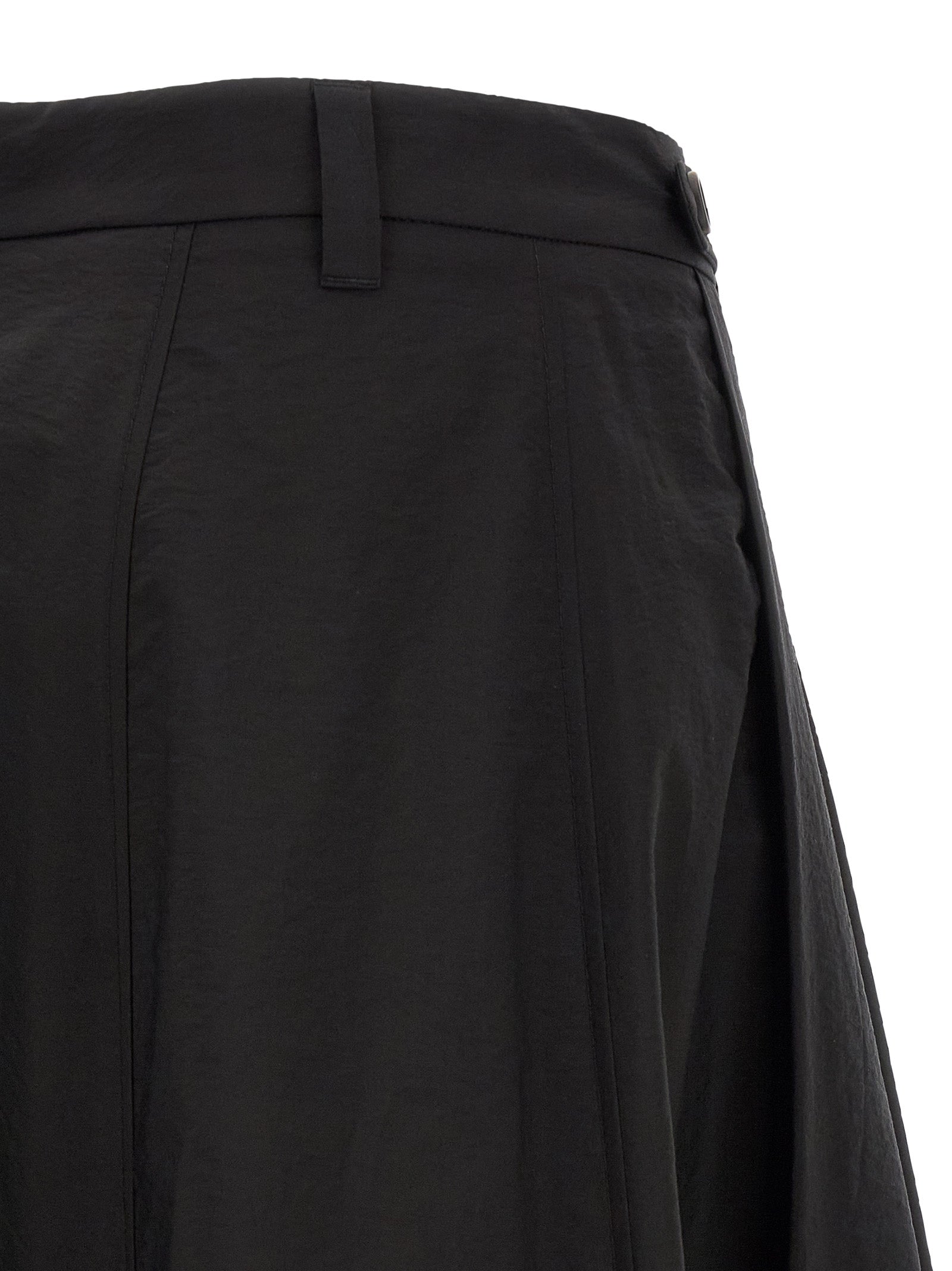 Brunello Cucinelli Black Cotton Midi Skirt Brunello Cucinelli