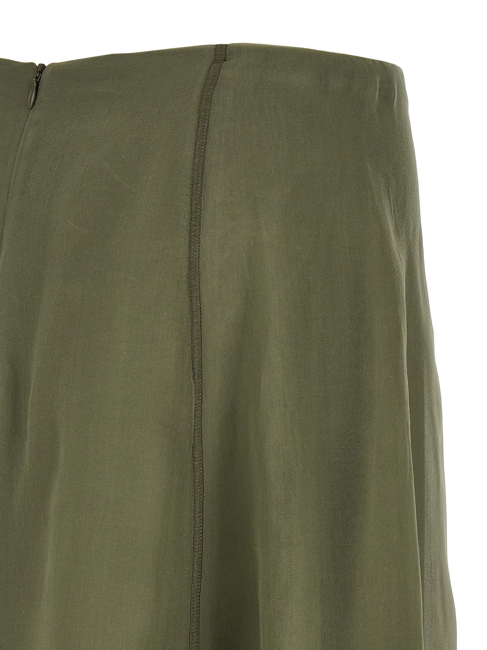 Brunello Cucinelli Bicolor Silk Midi Skirt Brunello Cucinelli