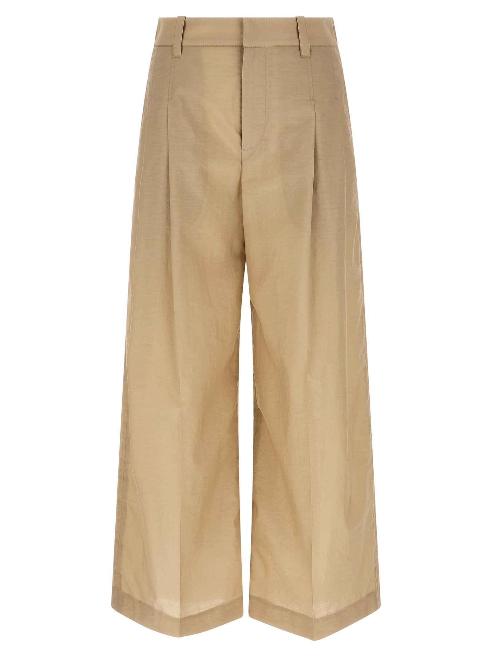 Brunello Cucinelli Beige Cotton Casual Pants Brunello Cucinelli