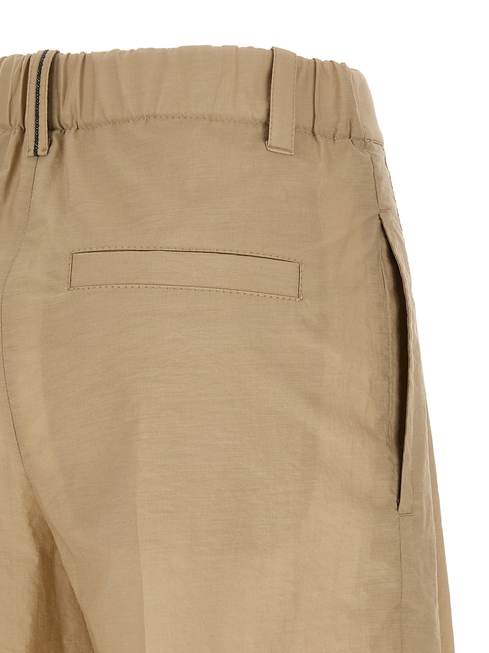 Brunello Cucinelli Beige Cotton Casual Pants Brunello Cucinelli