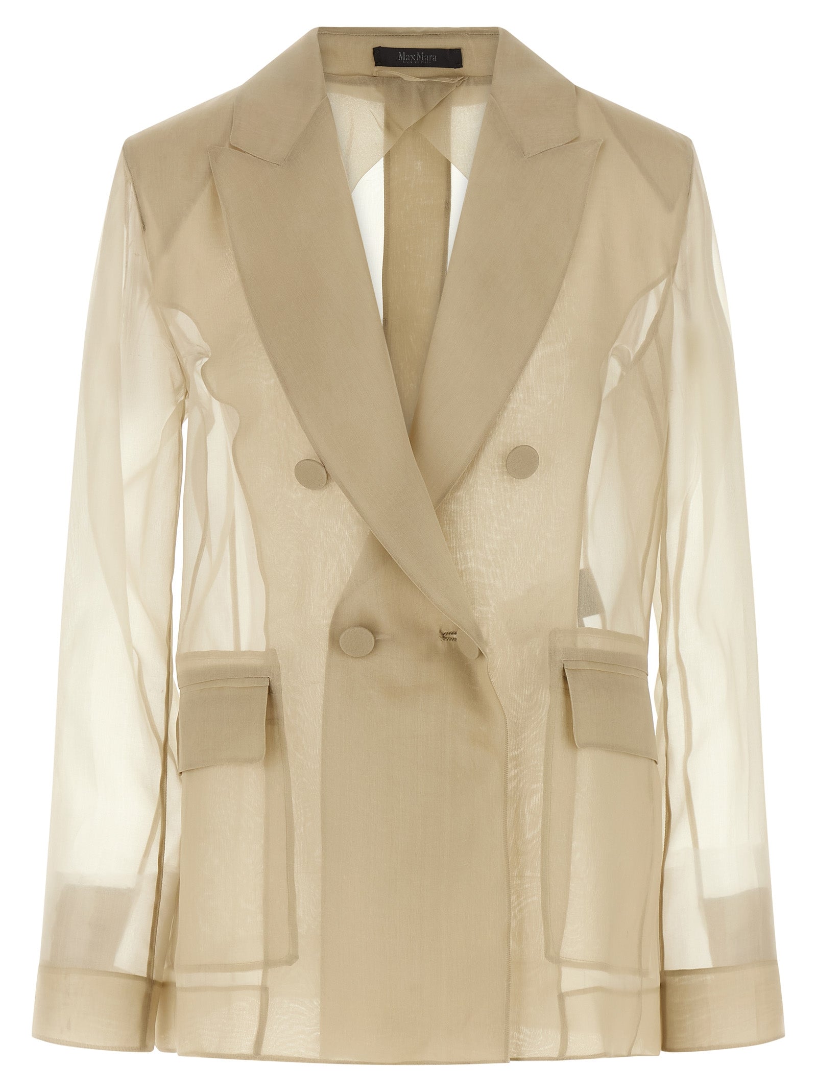 Max Mara Beige Silk Blazer Max Mara