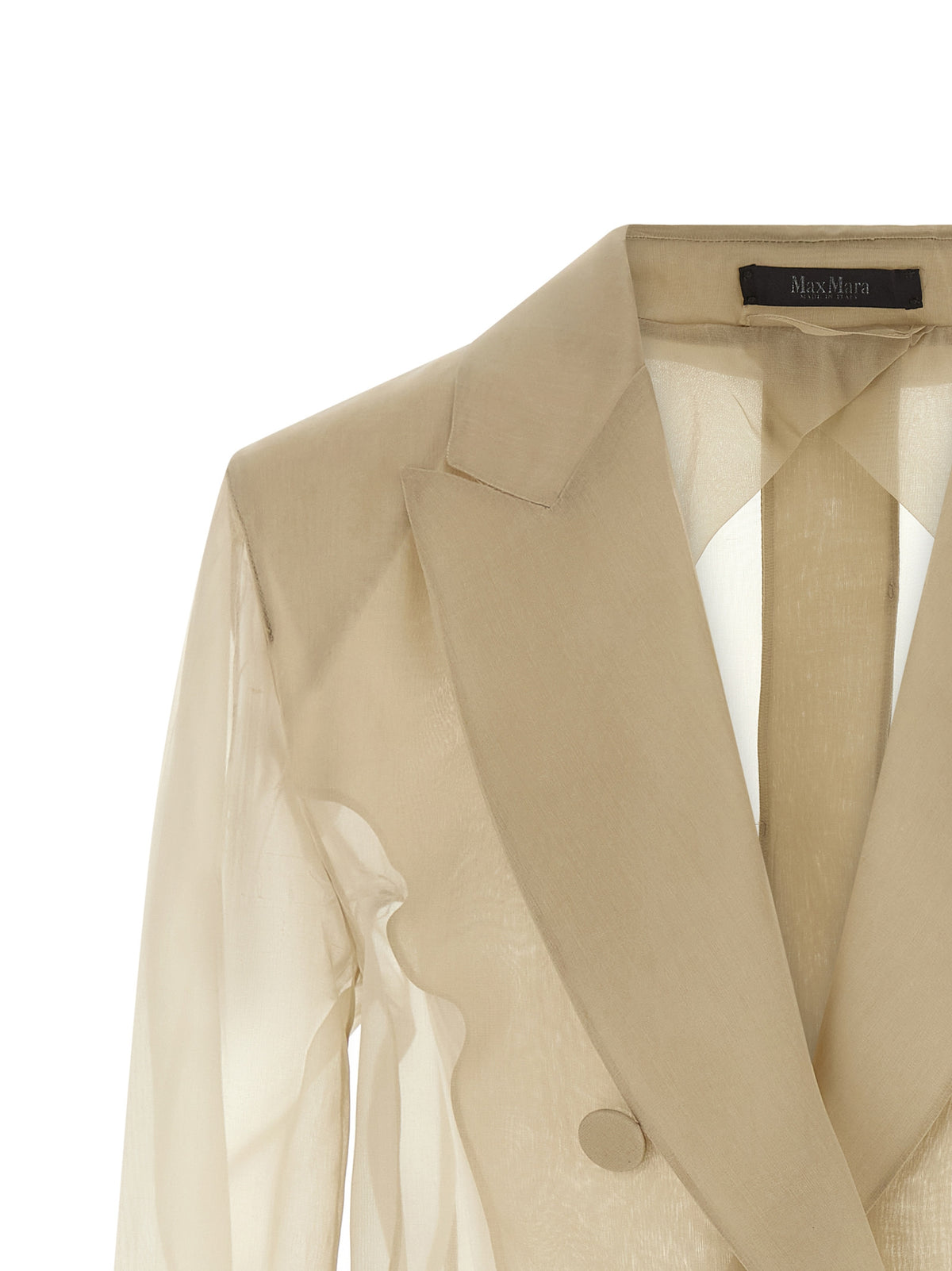 Max Mara Beige Silk Blazer Max Mara