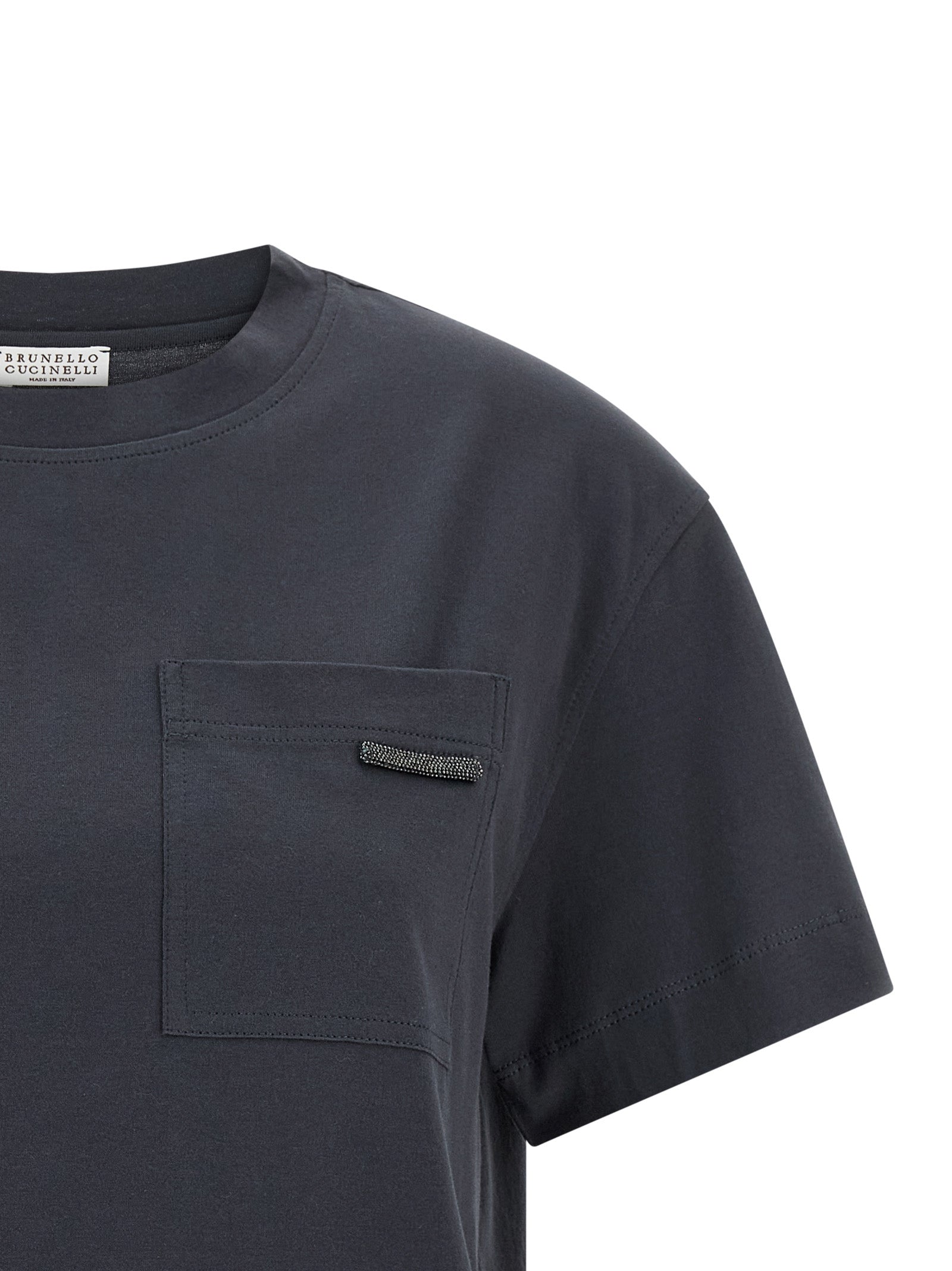 Brunello Cucinelli Blue Cotton T-Shirt Brunello Cucinelli